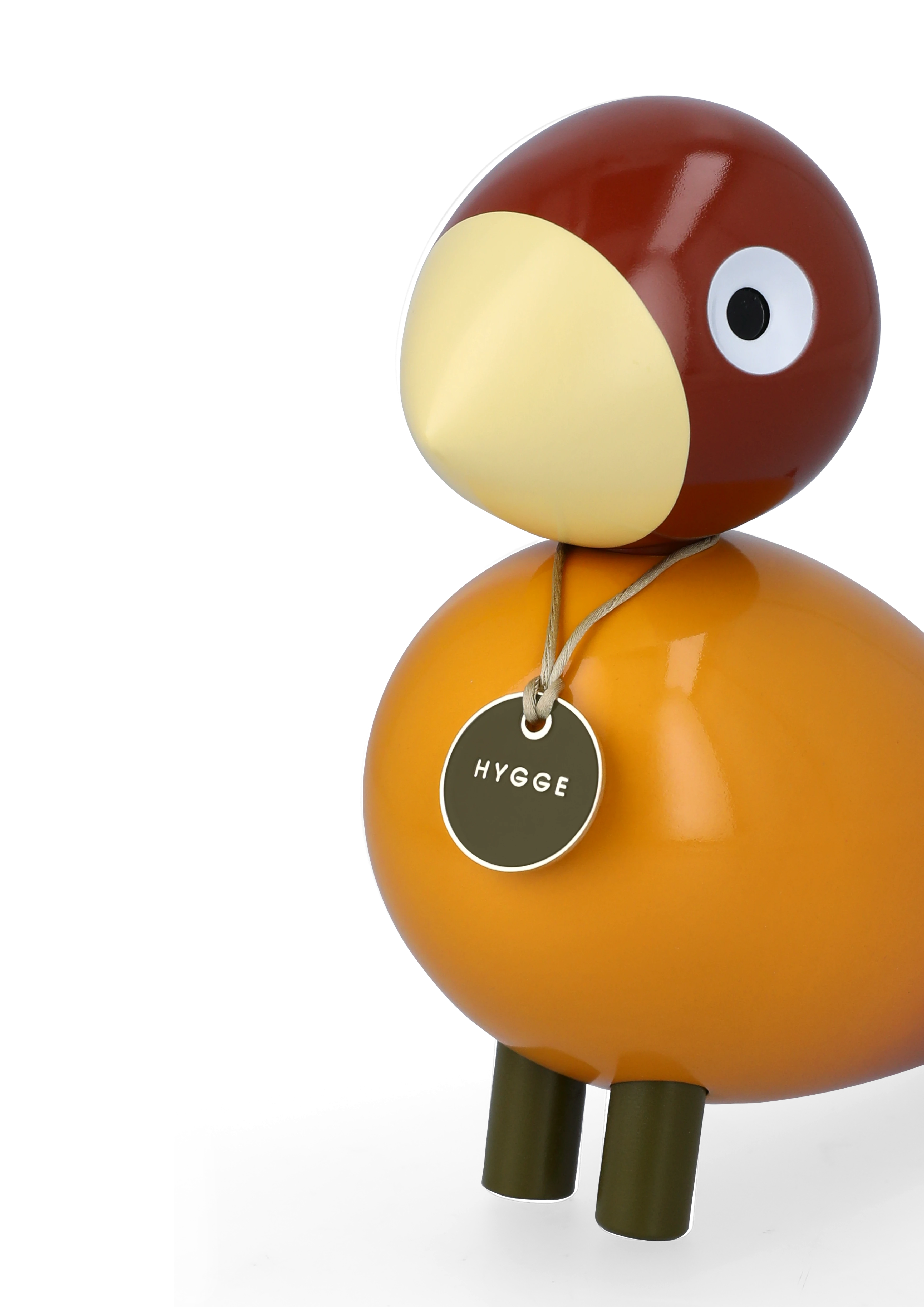 Cosy Story Bird H15.5 cm from Kay Bojesen in Orange color, made of Wood