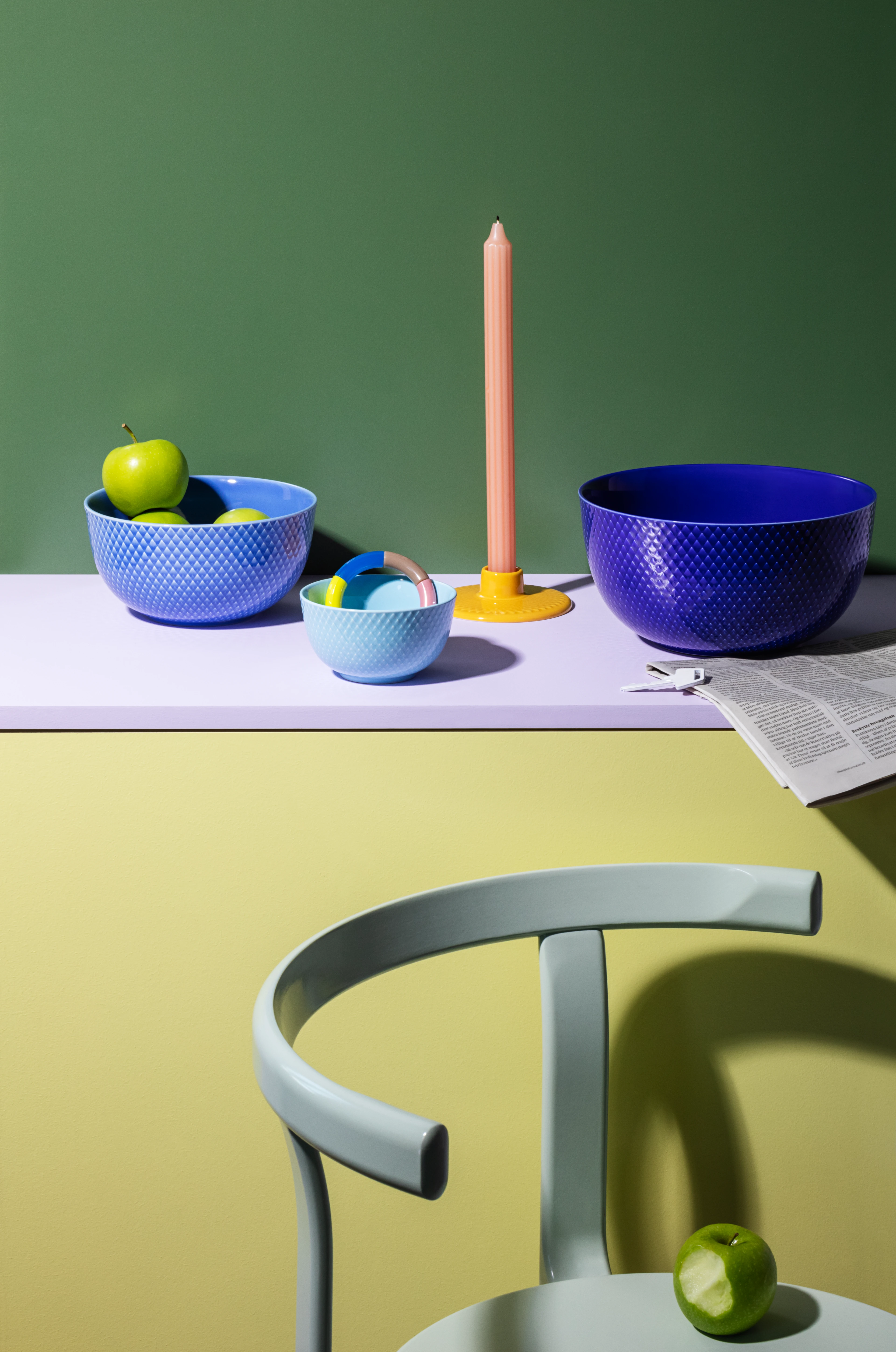 Lyngby Porcelæn Rhombe Color Skåler – Kjøp hos Rosendahl.com