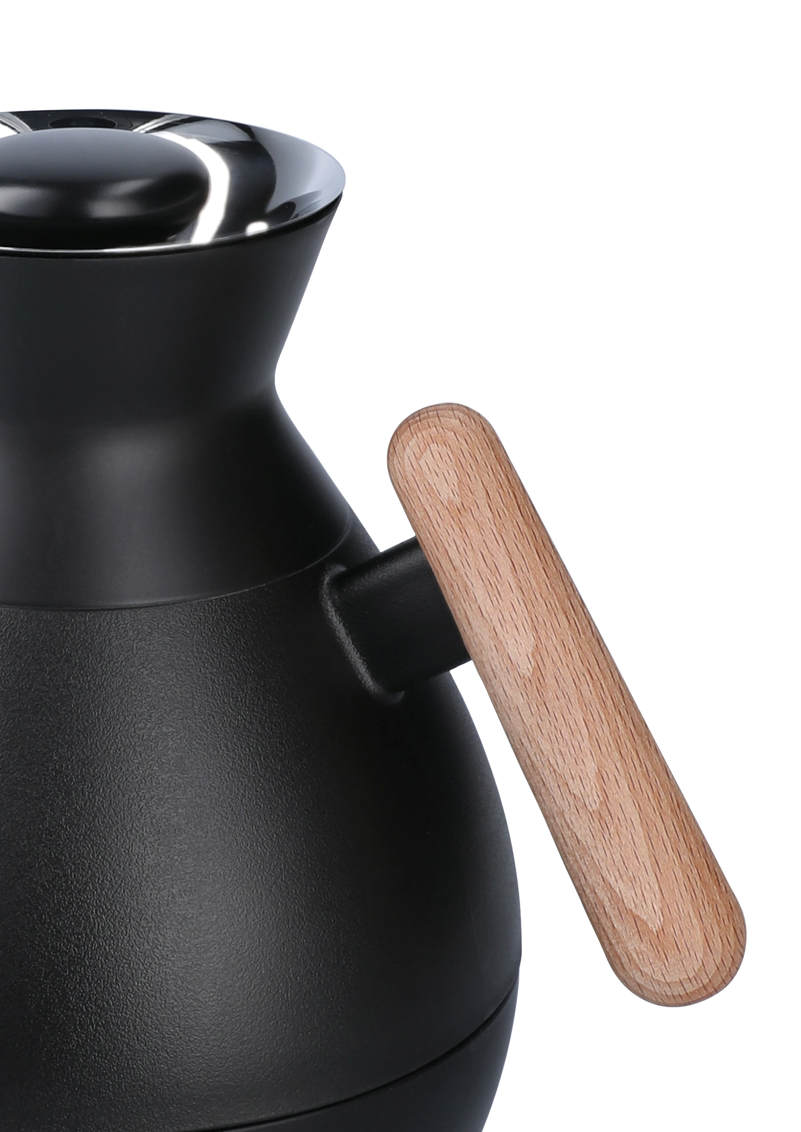 Stay warm thermos jug round 1,0 l from Rosendahl in Black color, made of Plastic