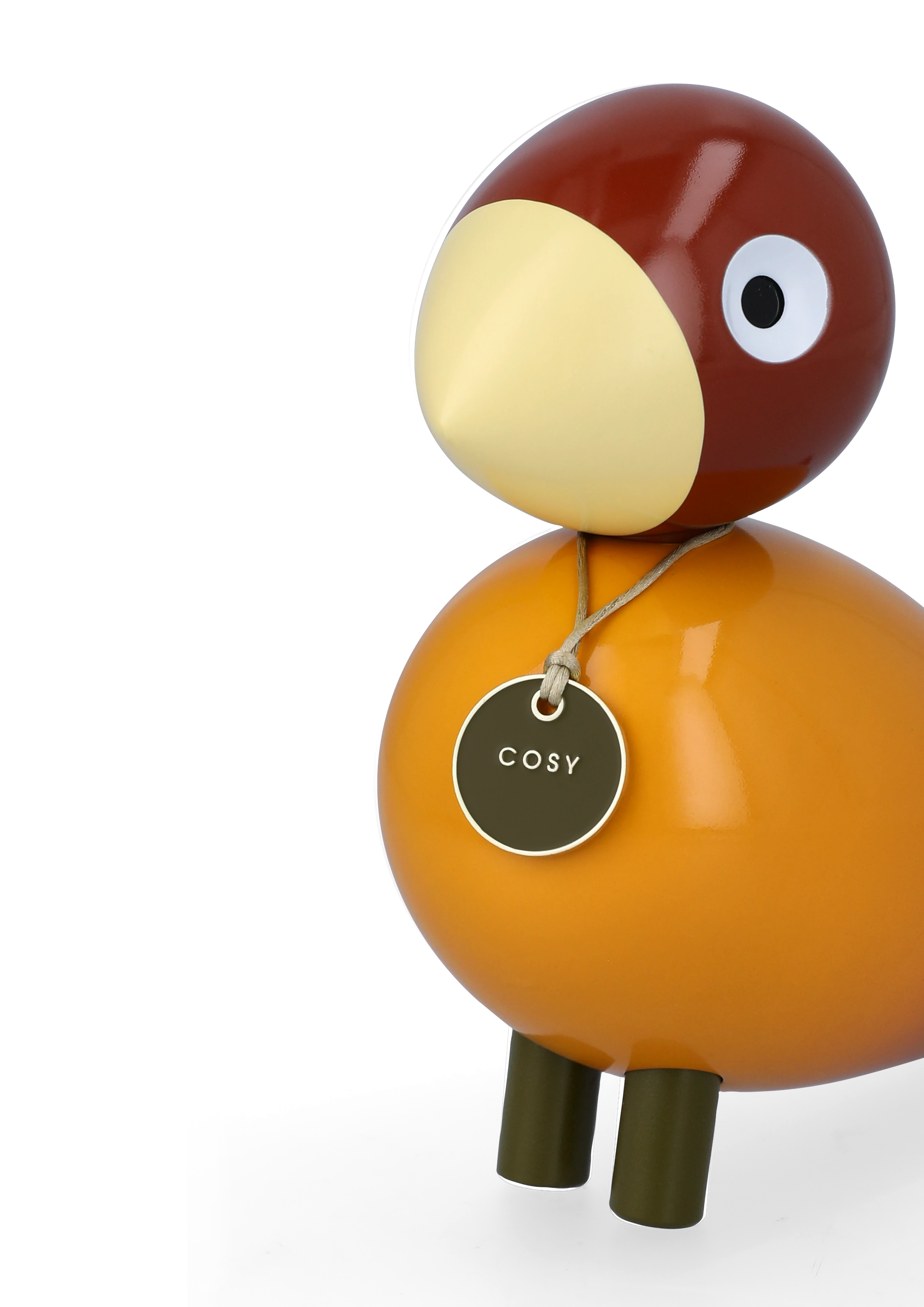 Cosy Story Bird H15.5 cm from Kay Bojesen in Orange color, made of Wood