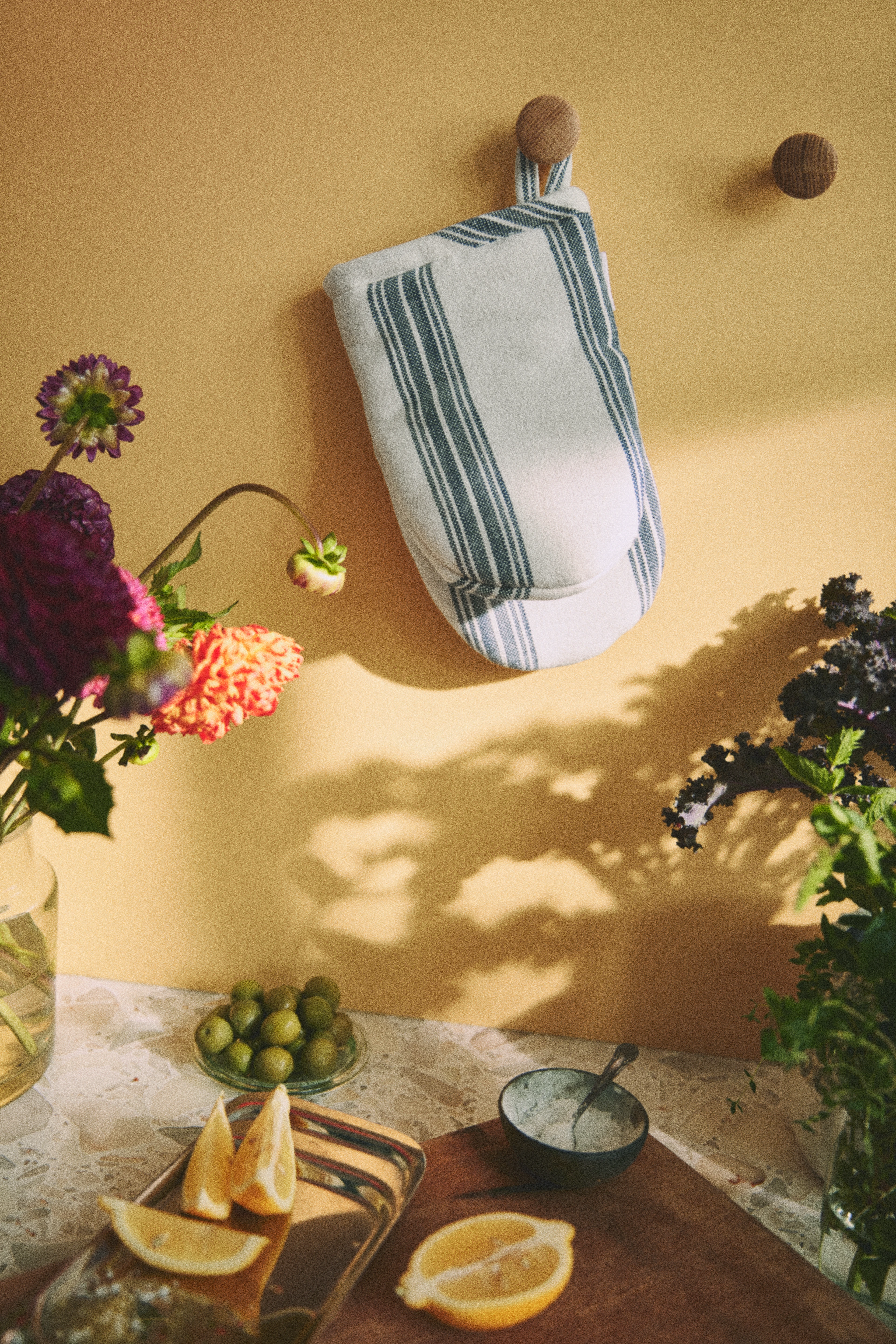 Garn Oven mitt one size from Rosendahl in Dark green color, made of Cotton blend