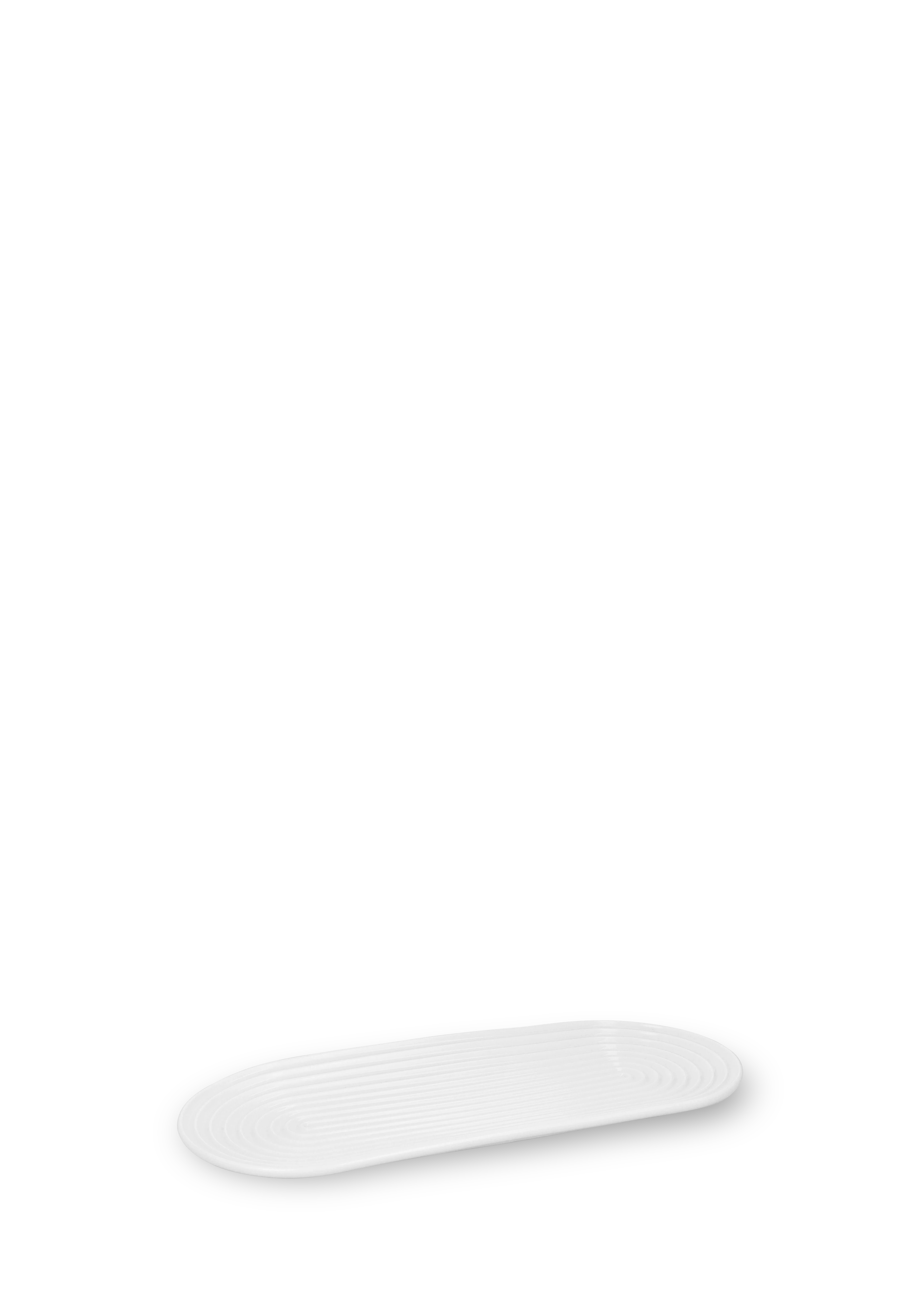 Oval serveringsfat 34x14.5 cm från Lyngby Porcelæn i färgen Vit, tillverkad av Keramik