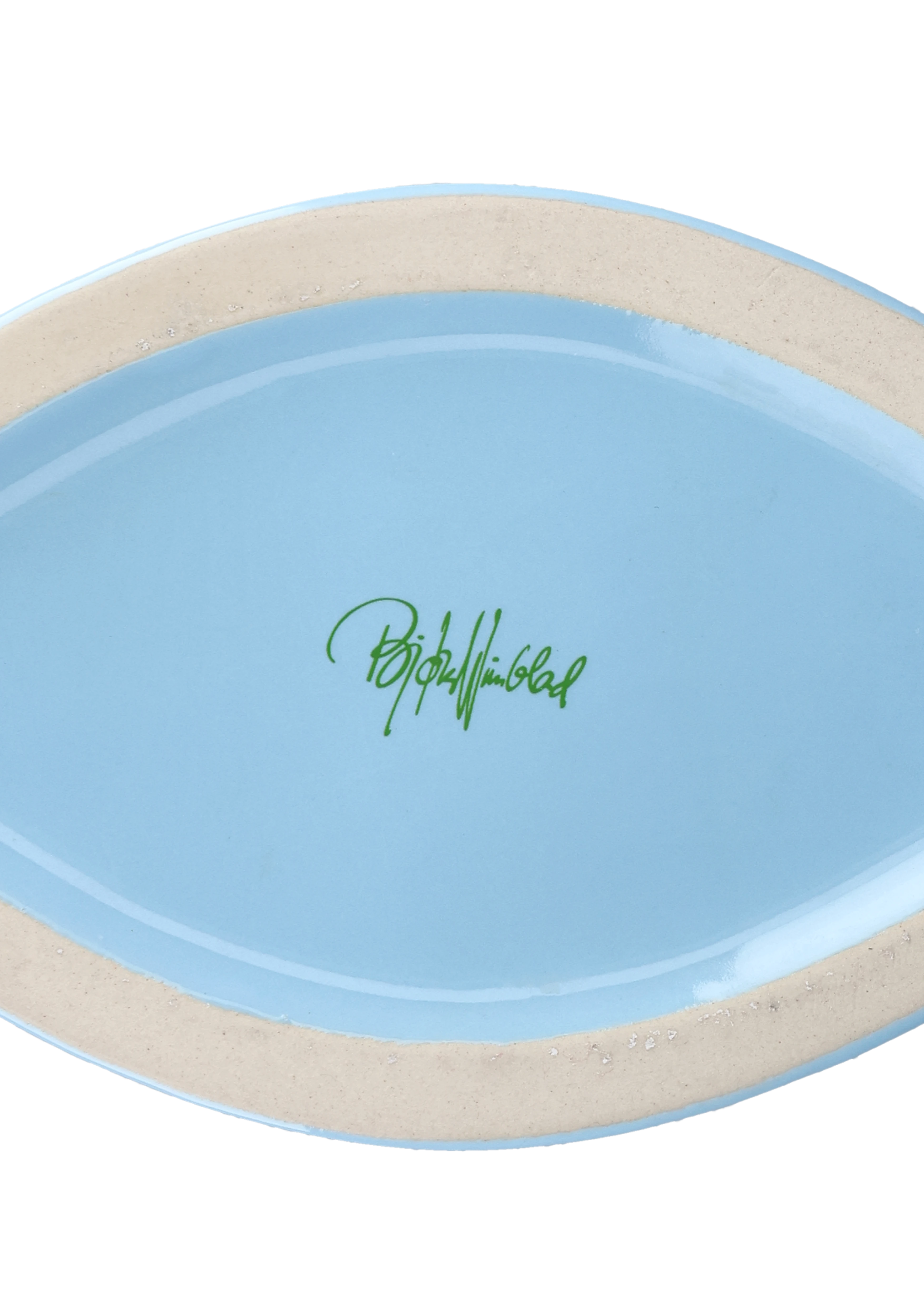 Vase H28.5 cm from Bjørn Wiinblad in Light Blue/Green color, made of Ceramics