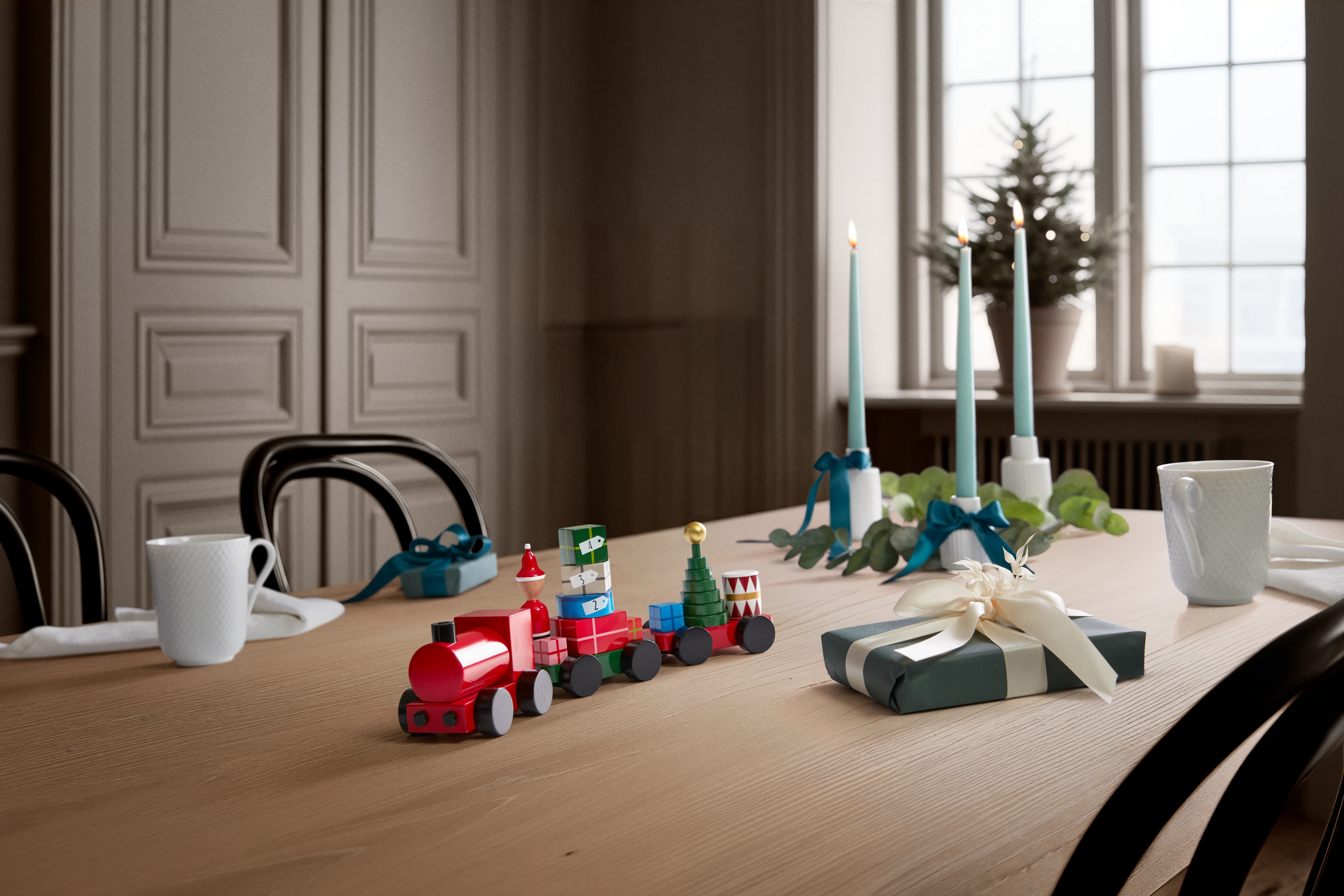 Kay Bojesen Christmas Train from Kay Bojesen in Red color, made of Wood