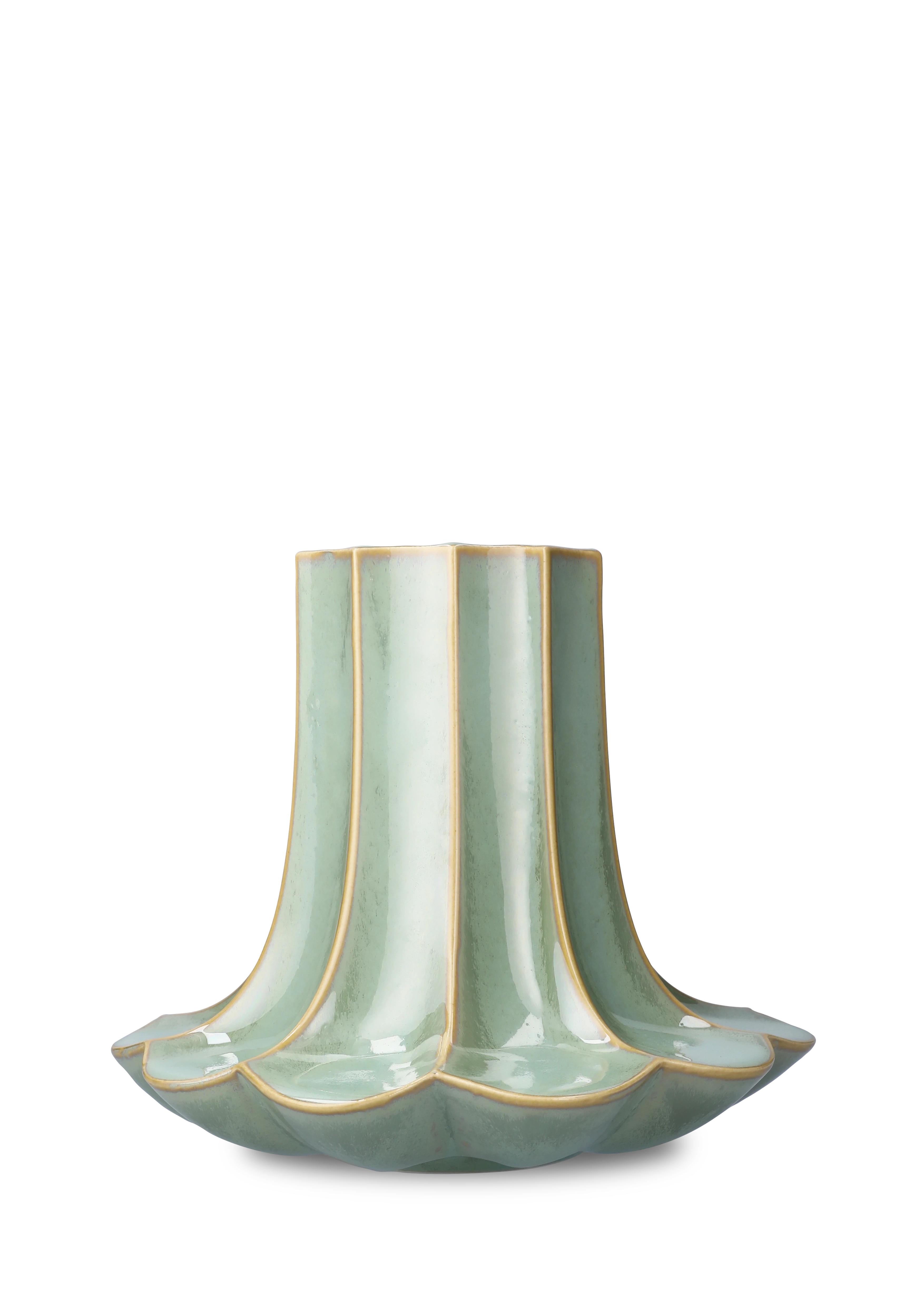 Vase H20.5 cm from Kähler  in Green color, made of Ceramics