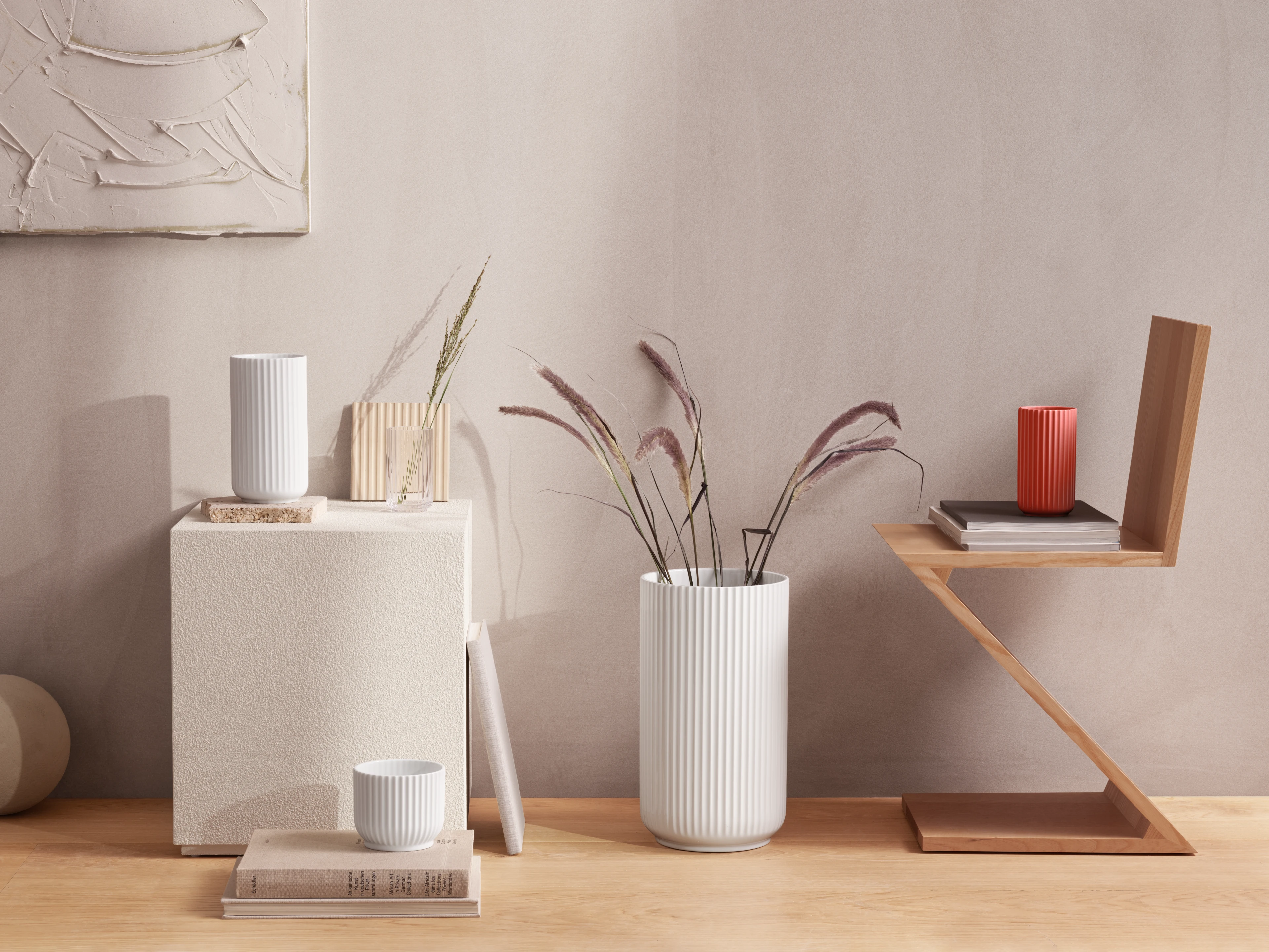 Vas H15.5 cm från Lyngby Porcelæn i färgen Röd, tillverkad av Keramik