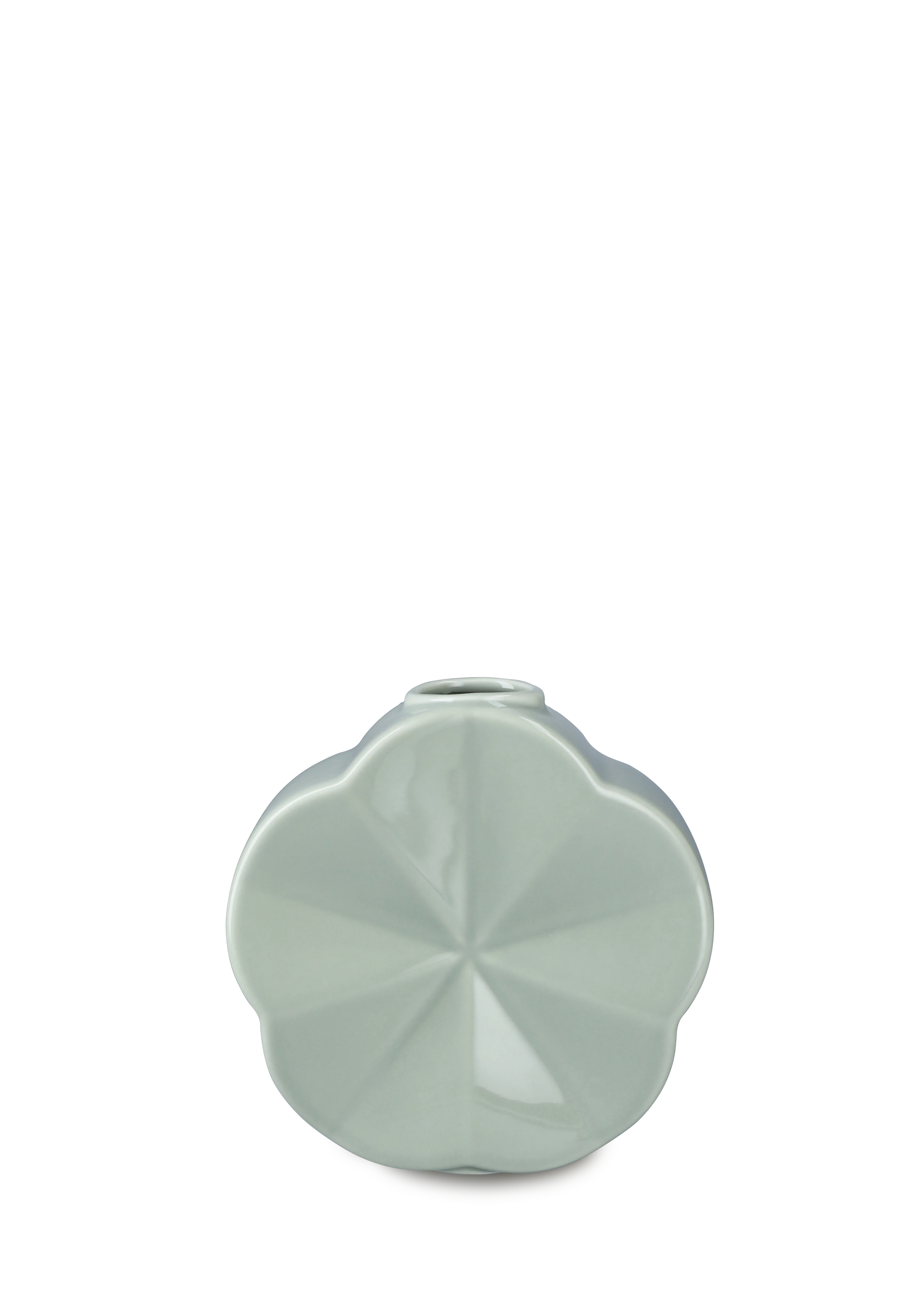 Ackerwinde Vase H14 cm von Lyngby Porcelæn in der Farbe Grün, hergestellt aus Keramik