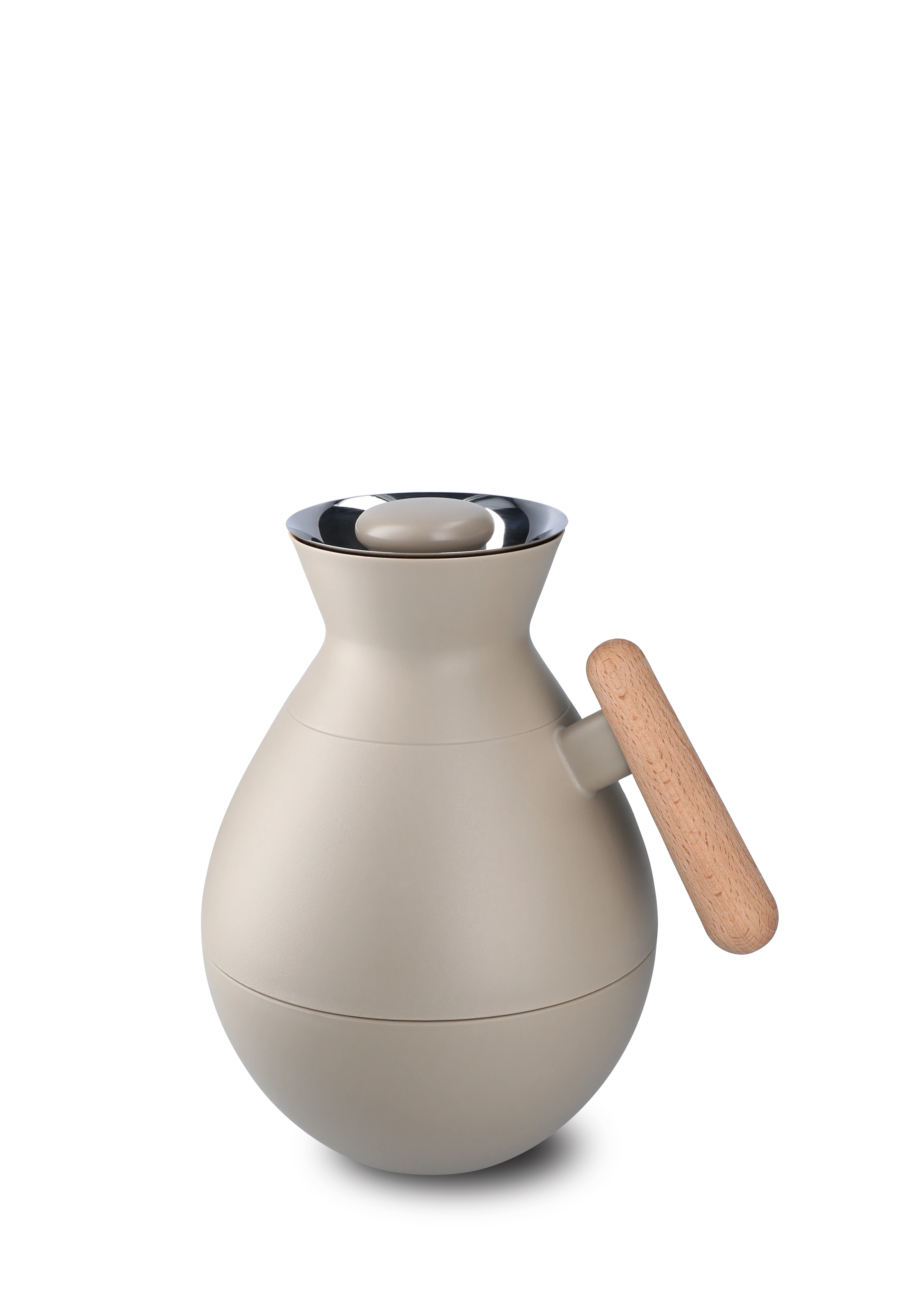 Stay warm thermos jug round 1,0 l from Rosendahl in Sand color, made of Plastic