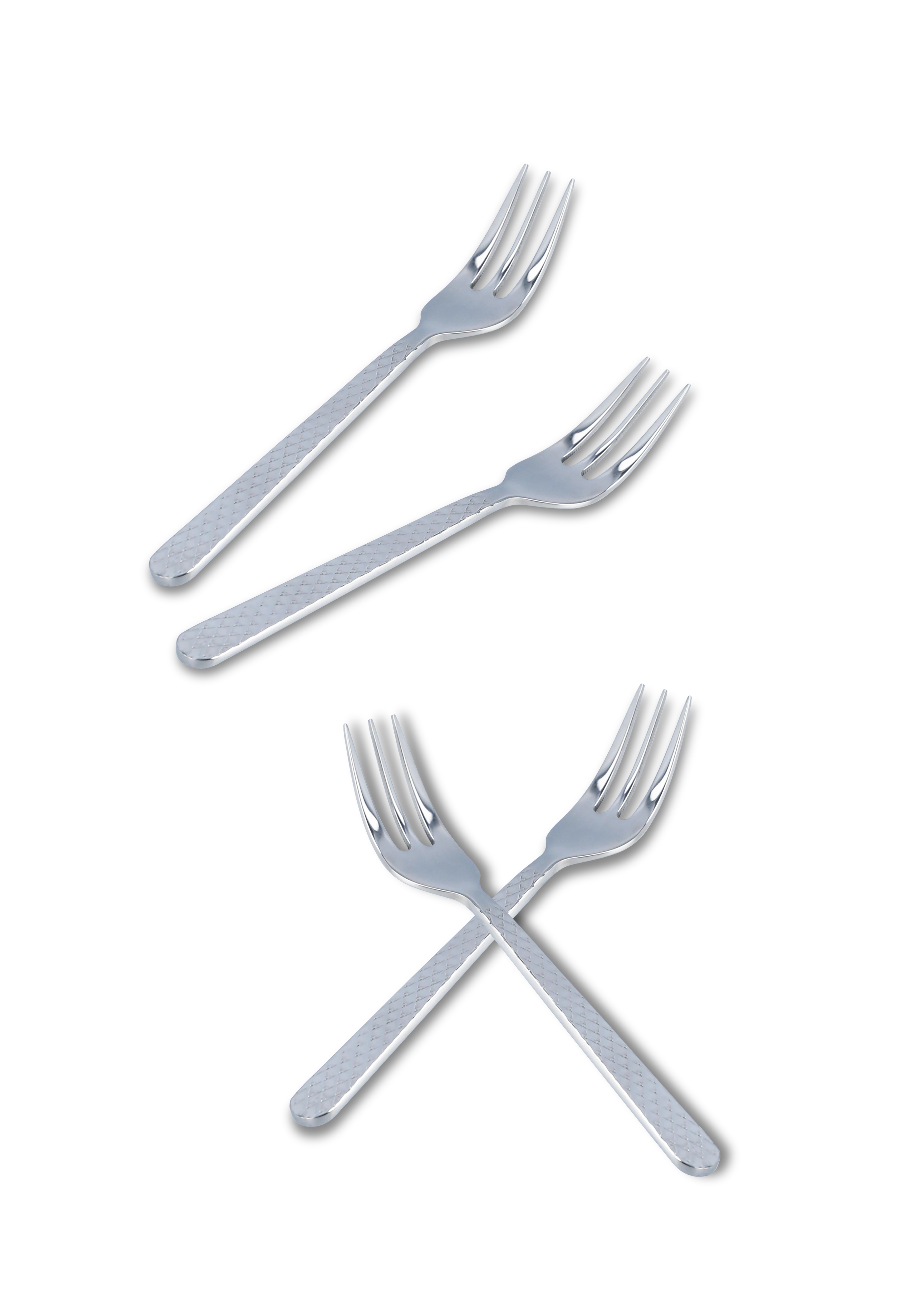 Kagegaffel 4 stk. fra Lyngby Porcelæn i farven Stål, lavet af Metal