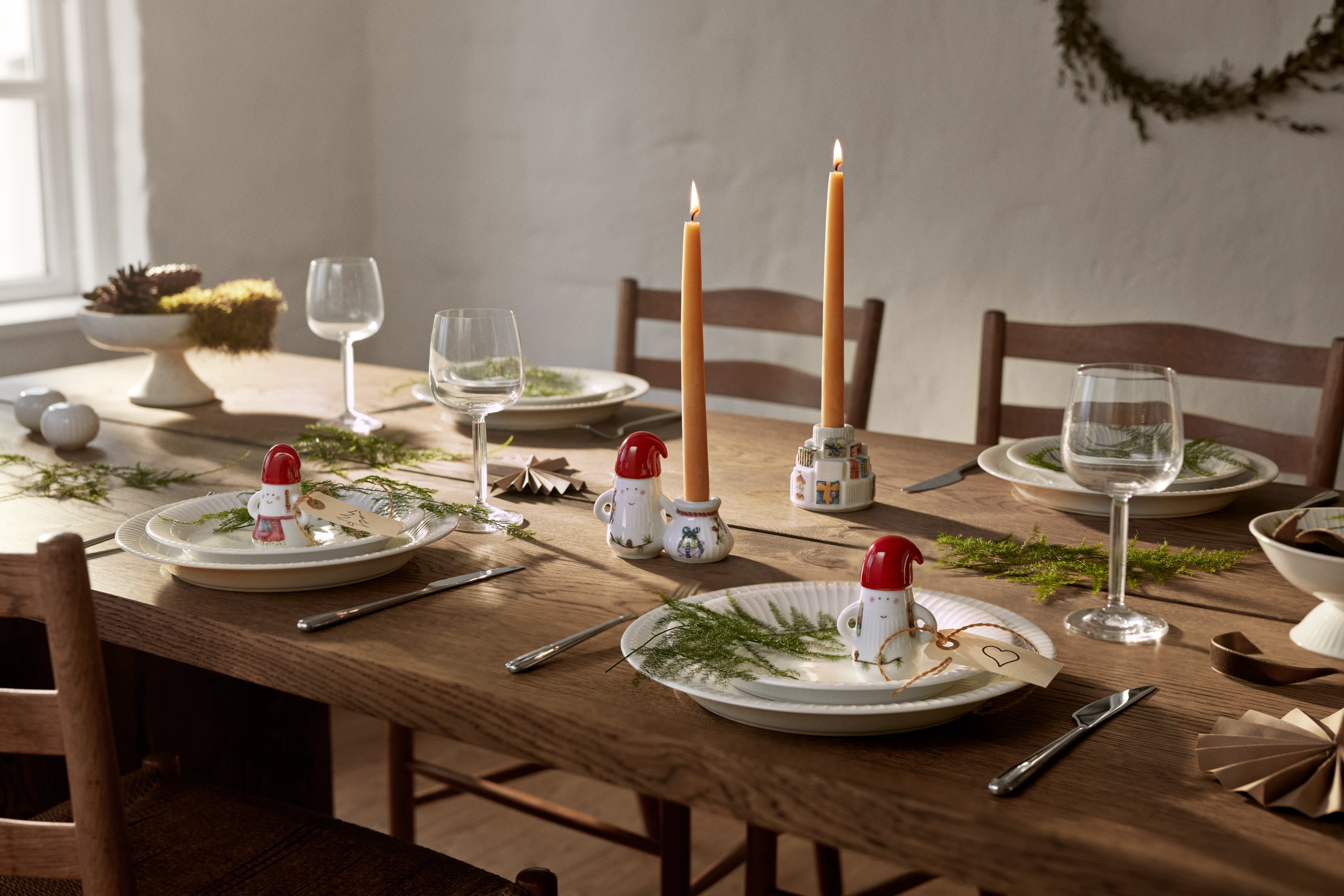 Gifts Candle holder Ø7.5 cm from Kähler  in White w. deco color, made of Ceramics