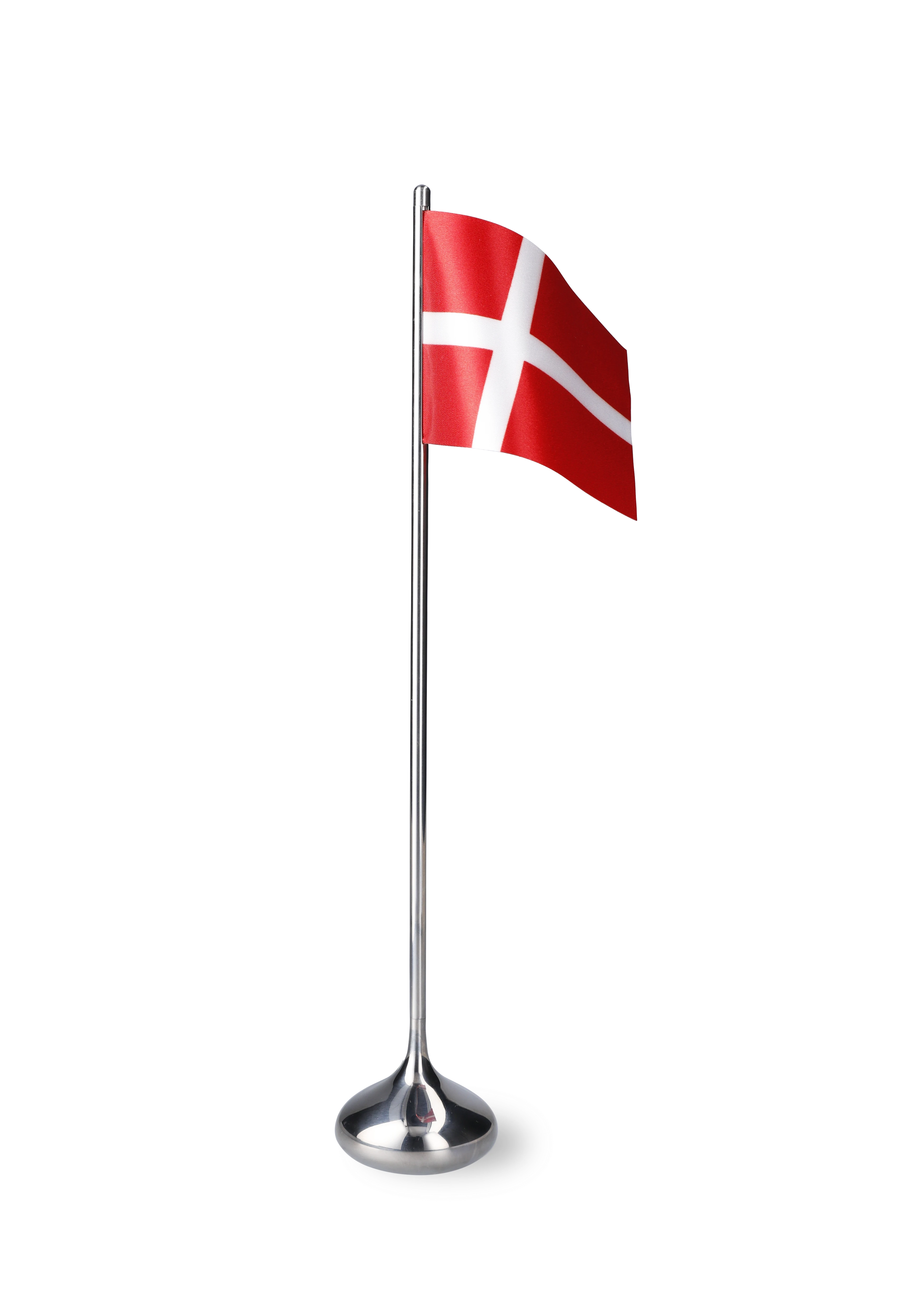 Bordflag dansk H35 cm fra Rosendahl i farven Sølvfarvet, lavet af Metal