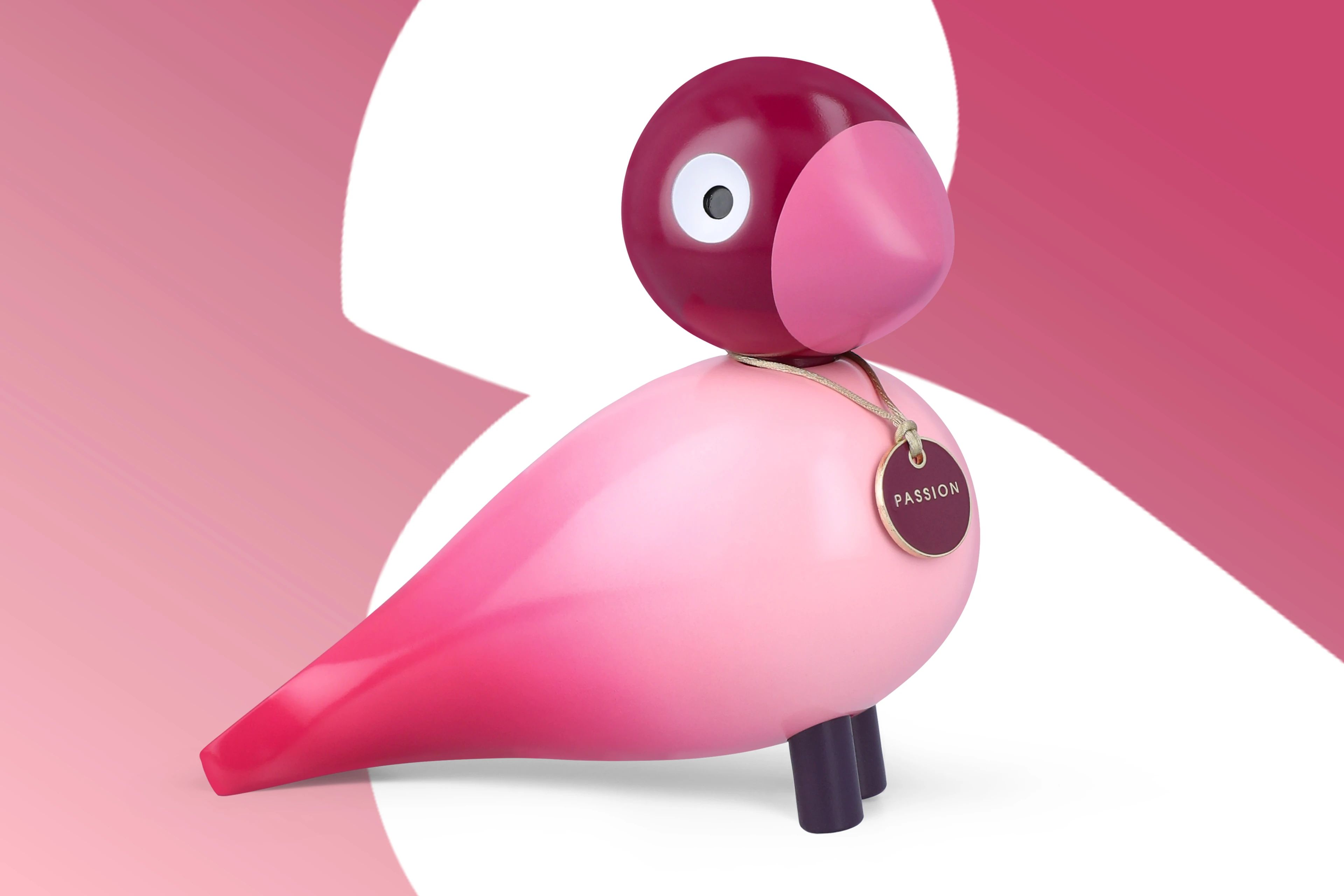 Passion Story Bird H15.5 cm fra Kay Bojesen i farven Pink, lavet af Træ