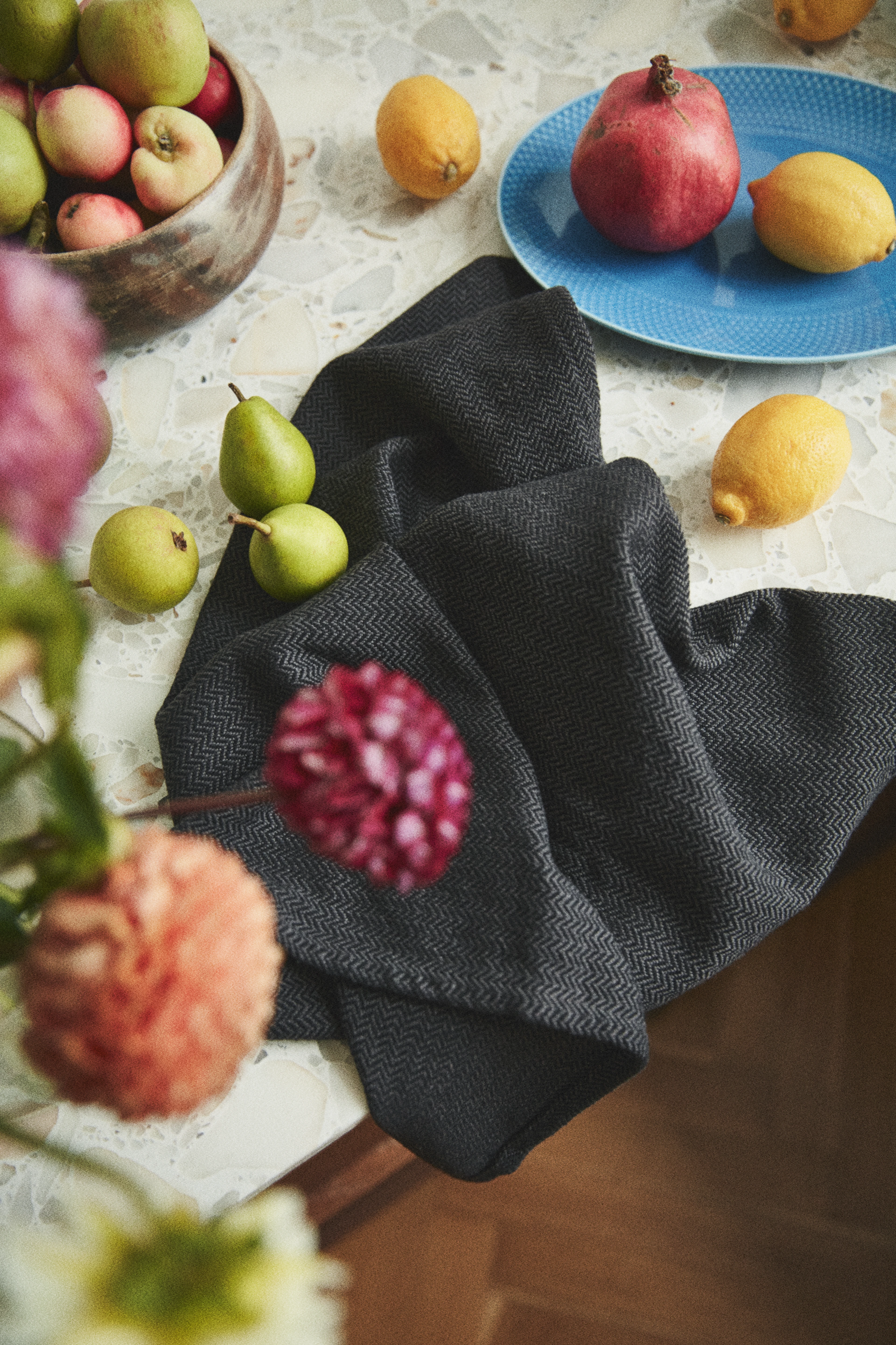 Garn Teatowel 50x70 cm from Rosendahl in Dark grey color, made of Cotton blend