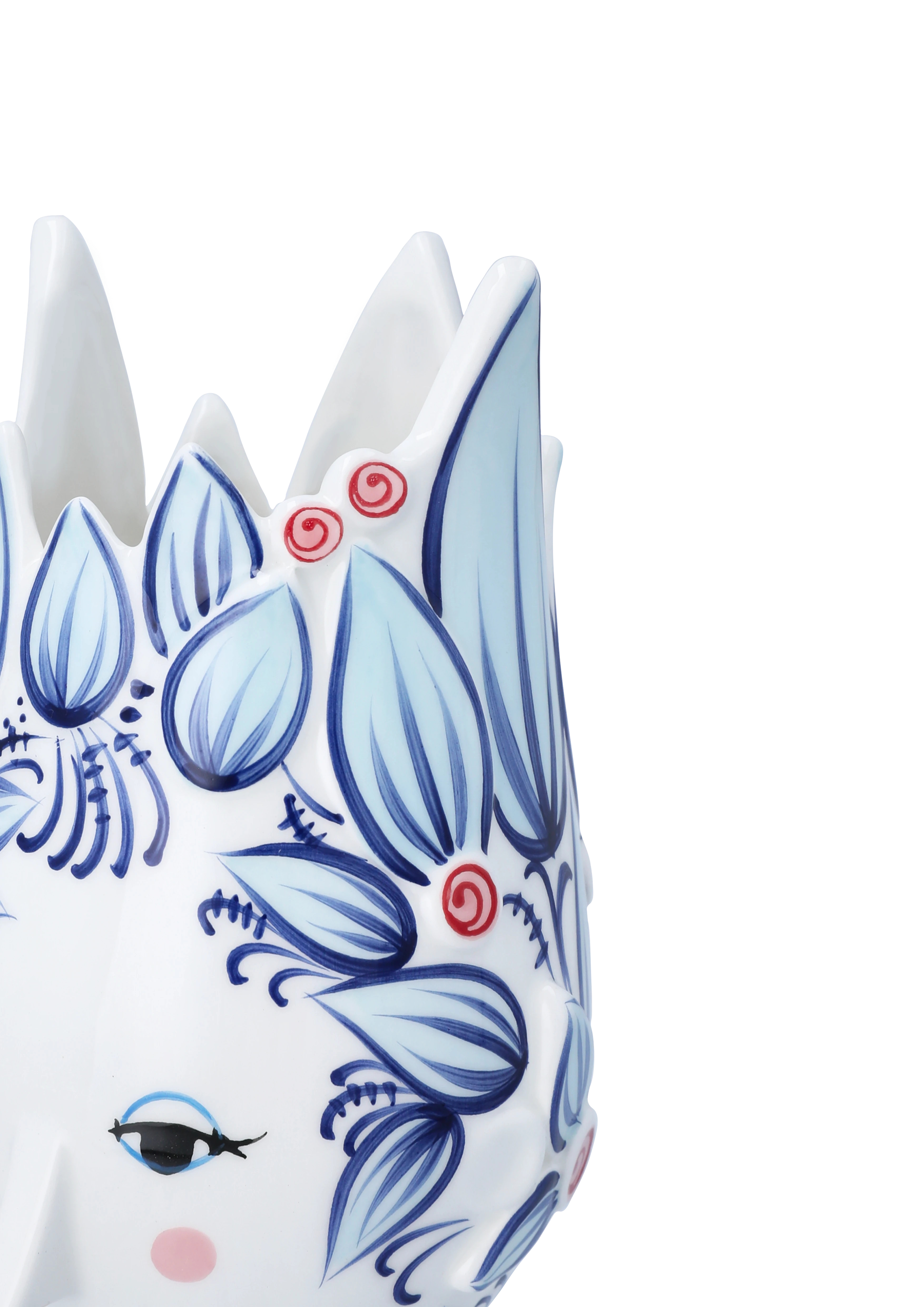 Vase H25 cm from Bjørn Wiinblad in Blue color, made of Ceramics