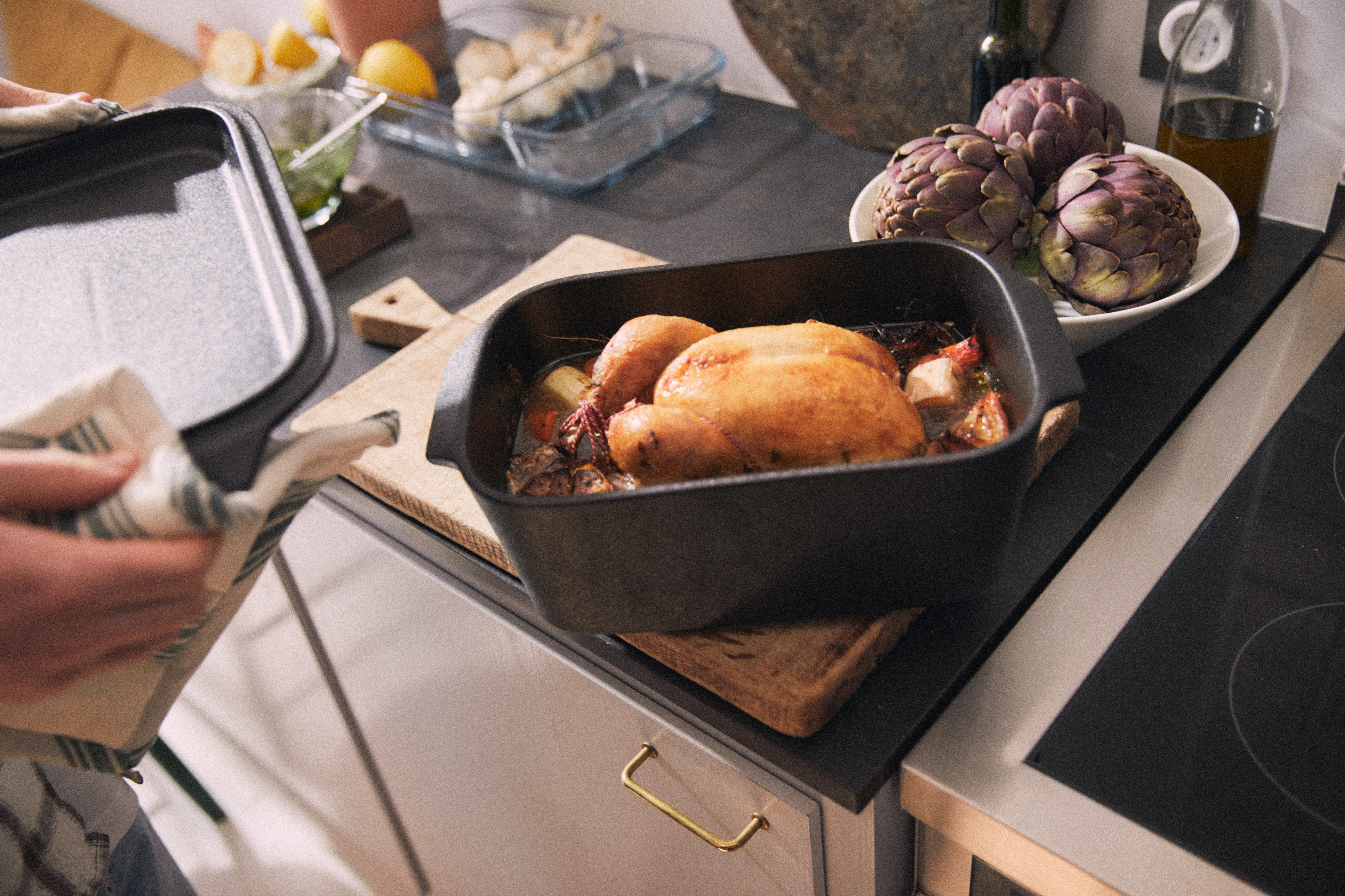 Bake´n Roast Lergryta 5,0 l från Rosendahl i färgen Grå, tillverkad av Keramik