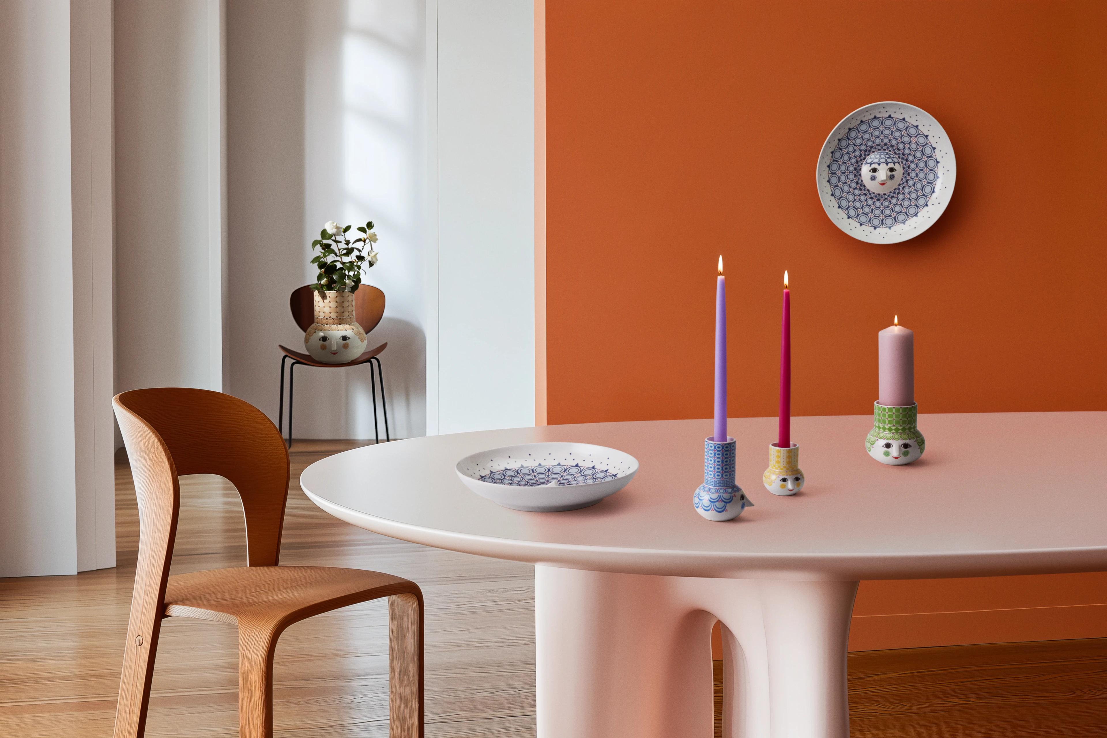 Dish Ø33 cm from Bjørn Wiinblad in Blue color, made of Ceramics