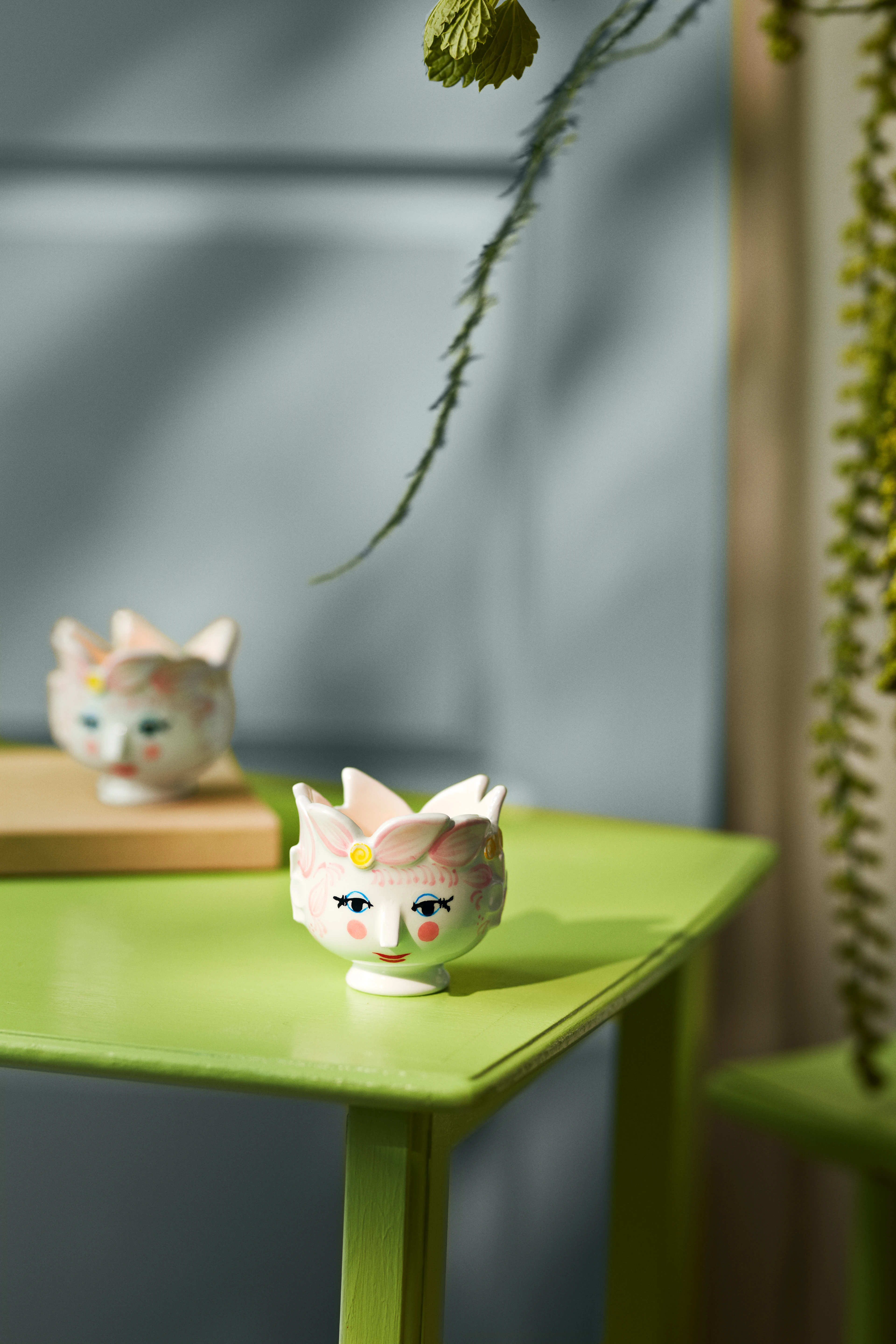 Tealight holder Ø6.5 cm from Bjørn Wiinblad in Pink color, made of Ceramics