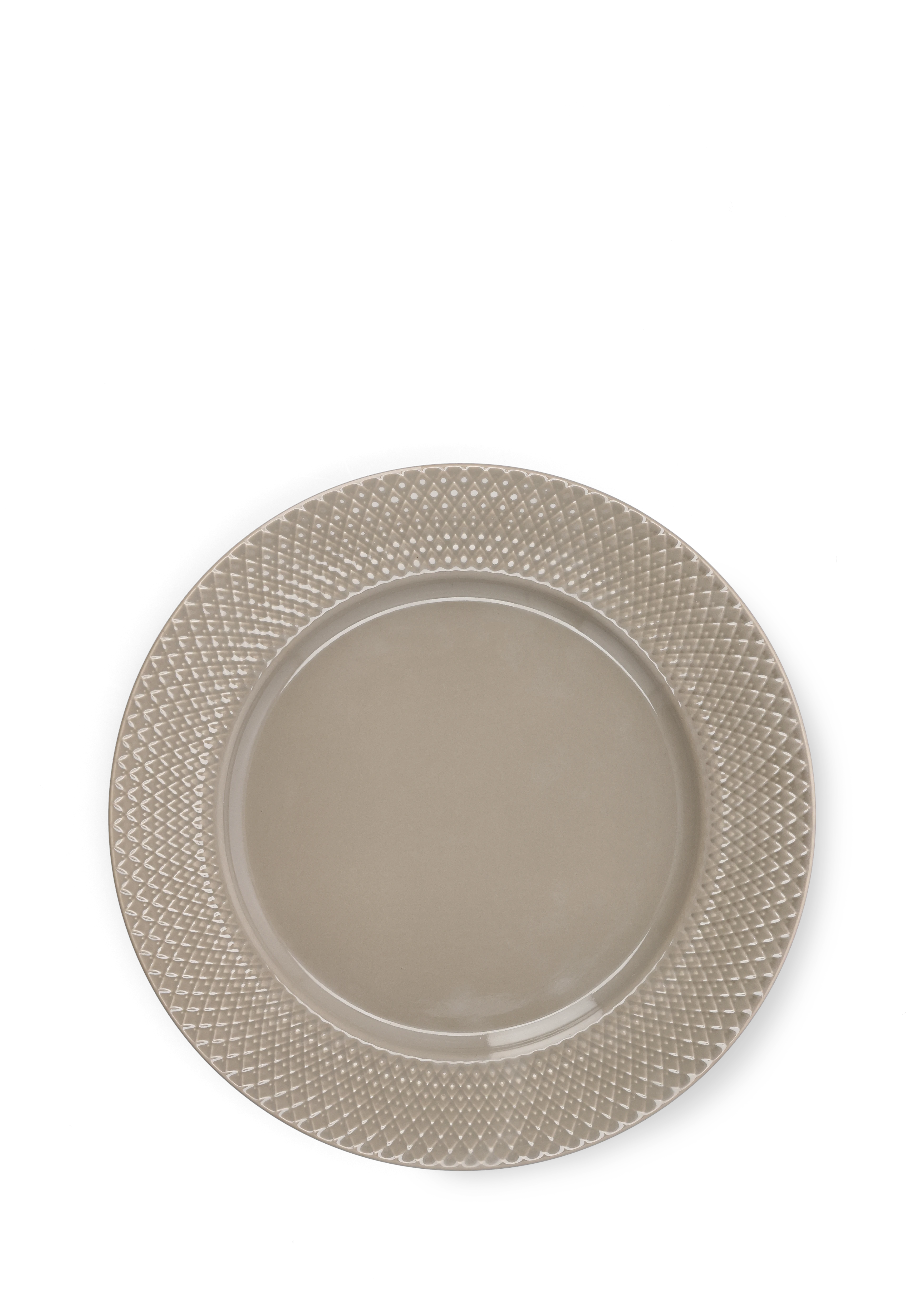 Diner-Teller Ø27 cm von Lyngby Porcelæn in der Farbe Clay, hergestellt aus Keramik