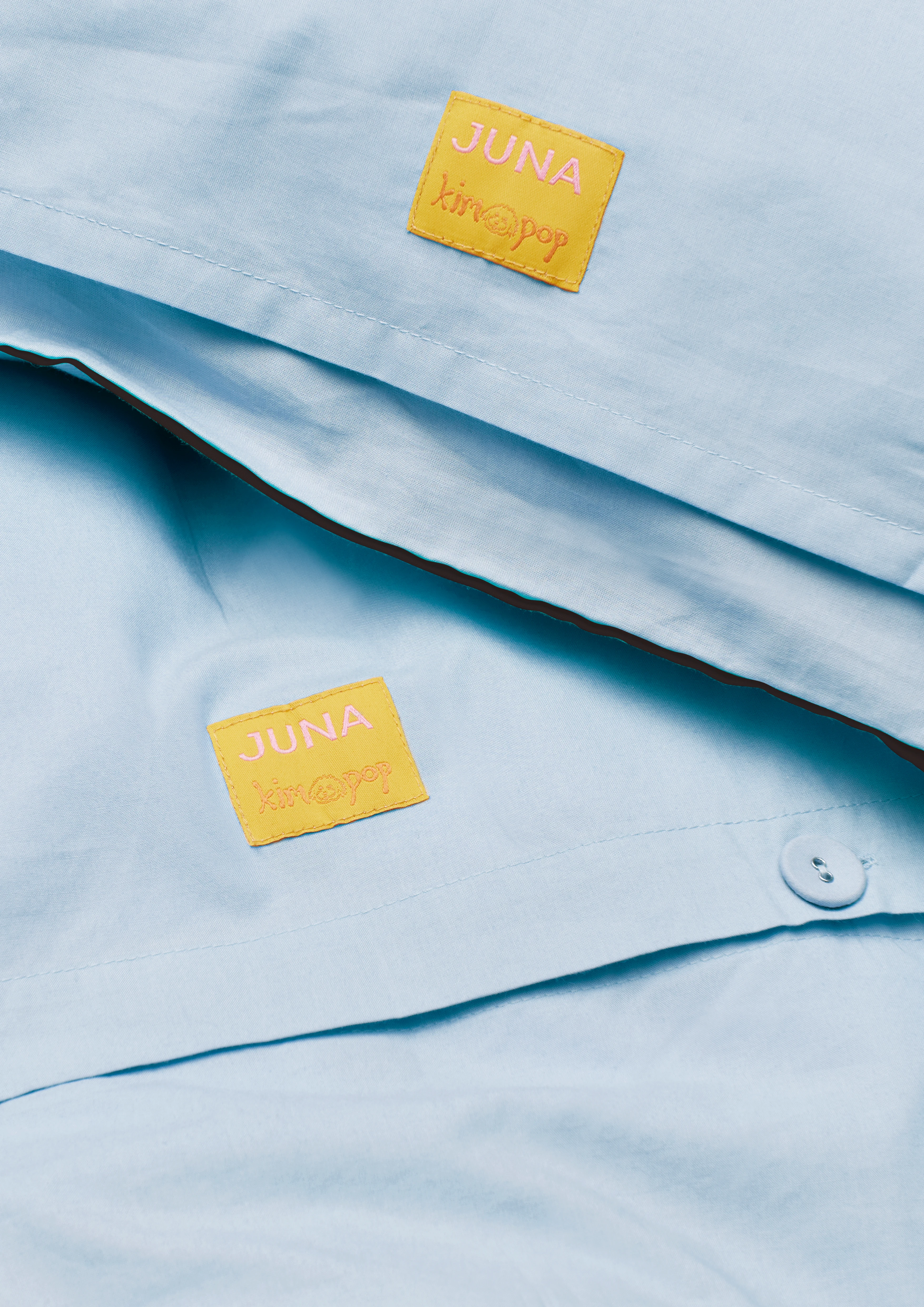 Bed linen 140x200 cm from JUNA in Light blue color, made of Cotton