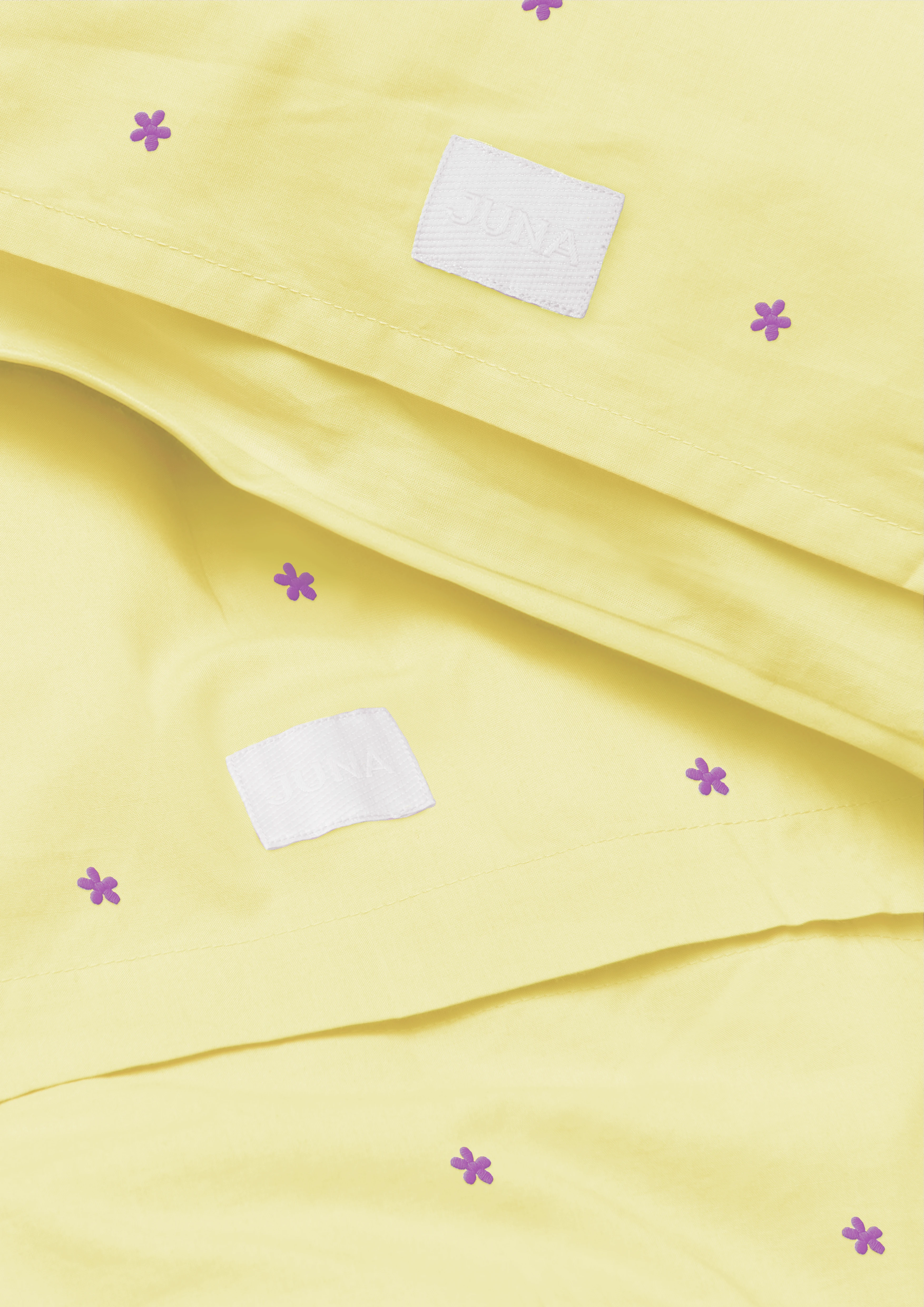 Bed linen 150x210 cm from JUNA in Yellow color, made of Cotton