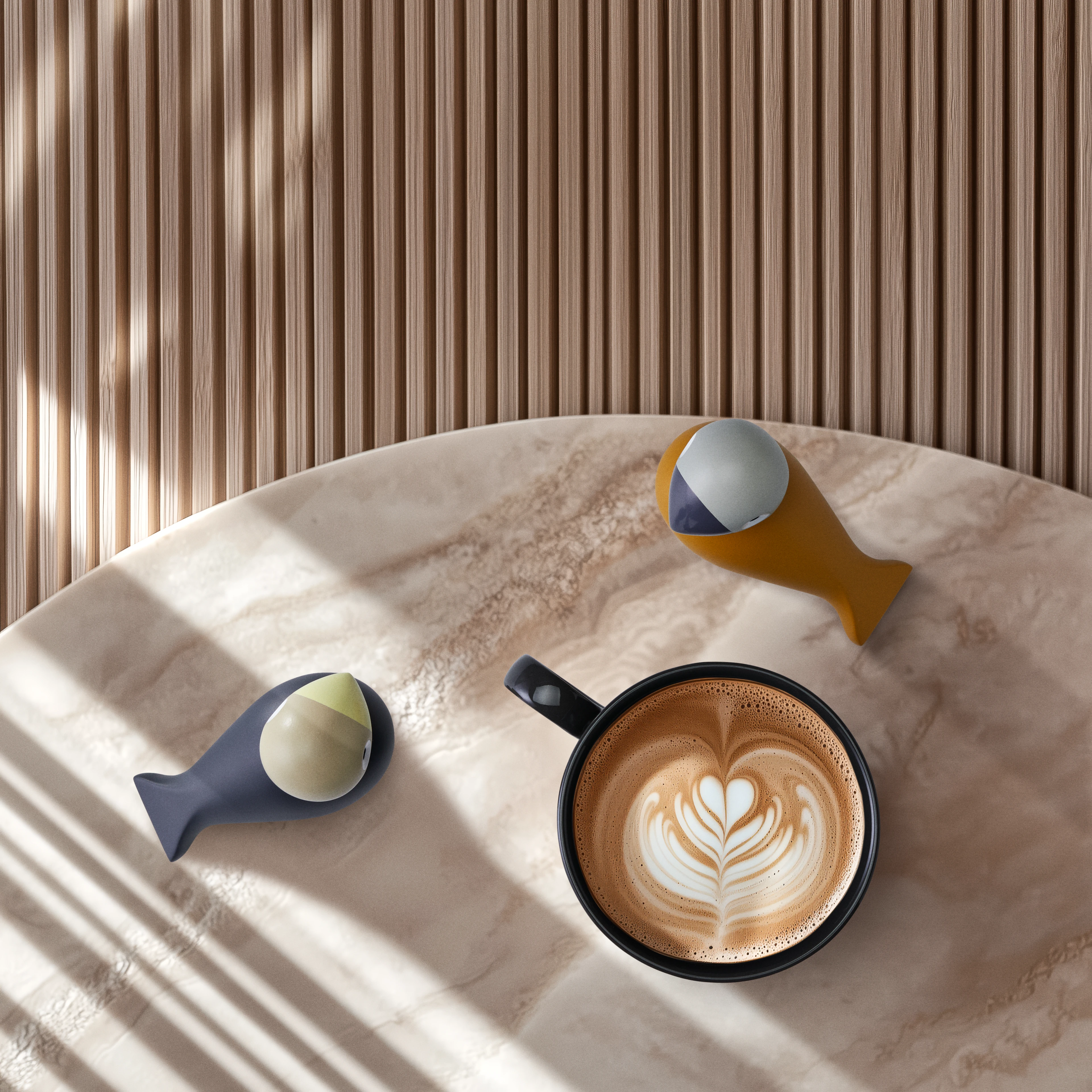 You & Me Turturduvor H9 cm 1 set från Kay Bojesen i färgen Mörkockra, tillverkad av Trä