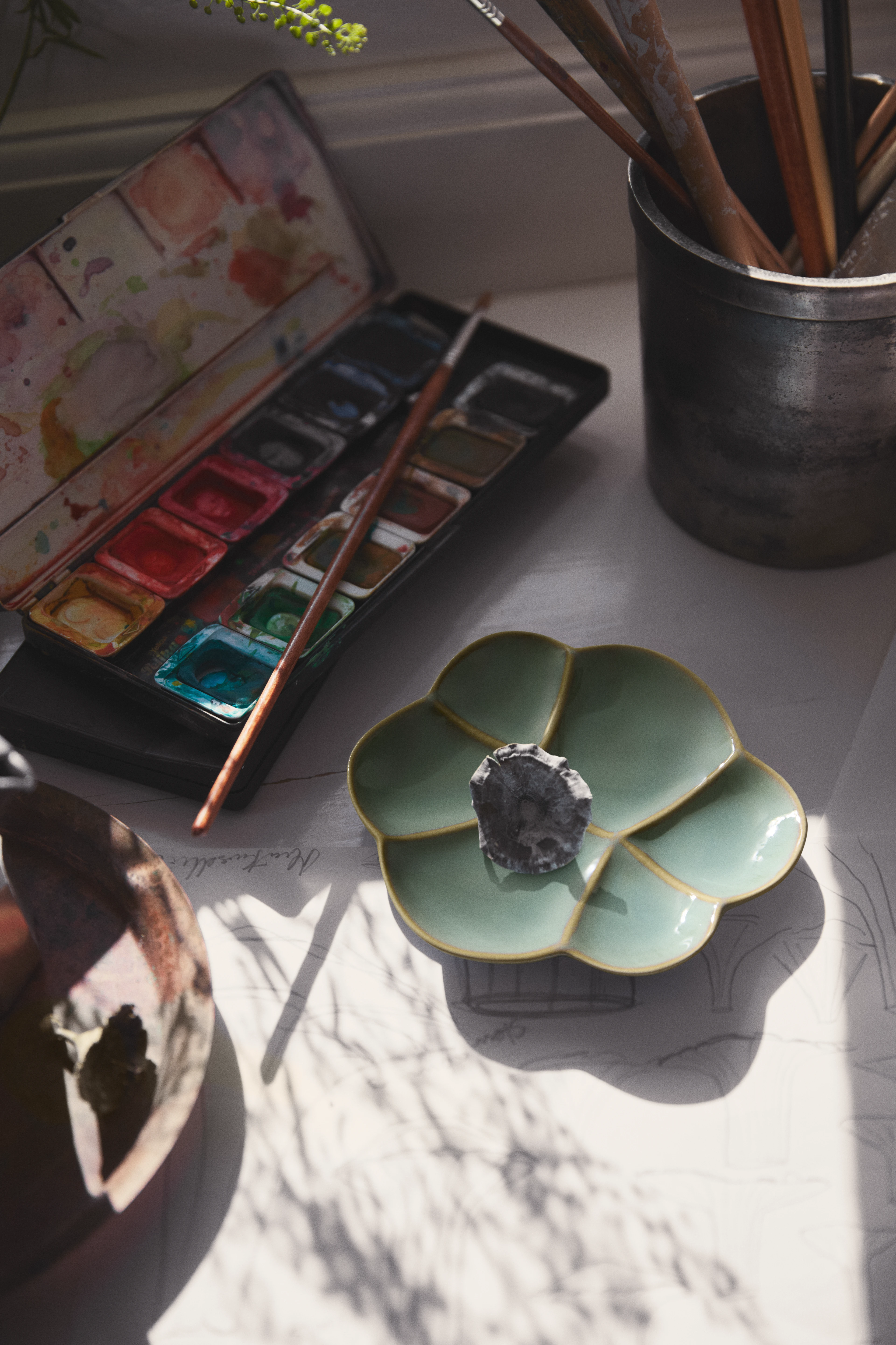 Dish small from Kähler  in Green color, made of Ceramics