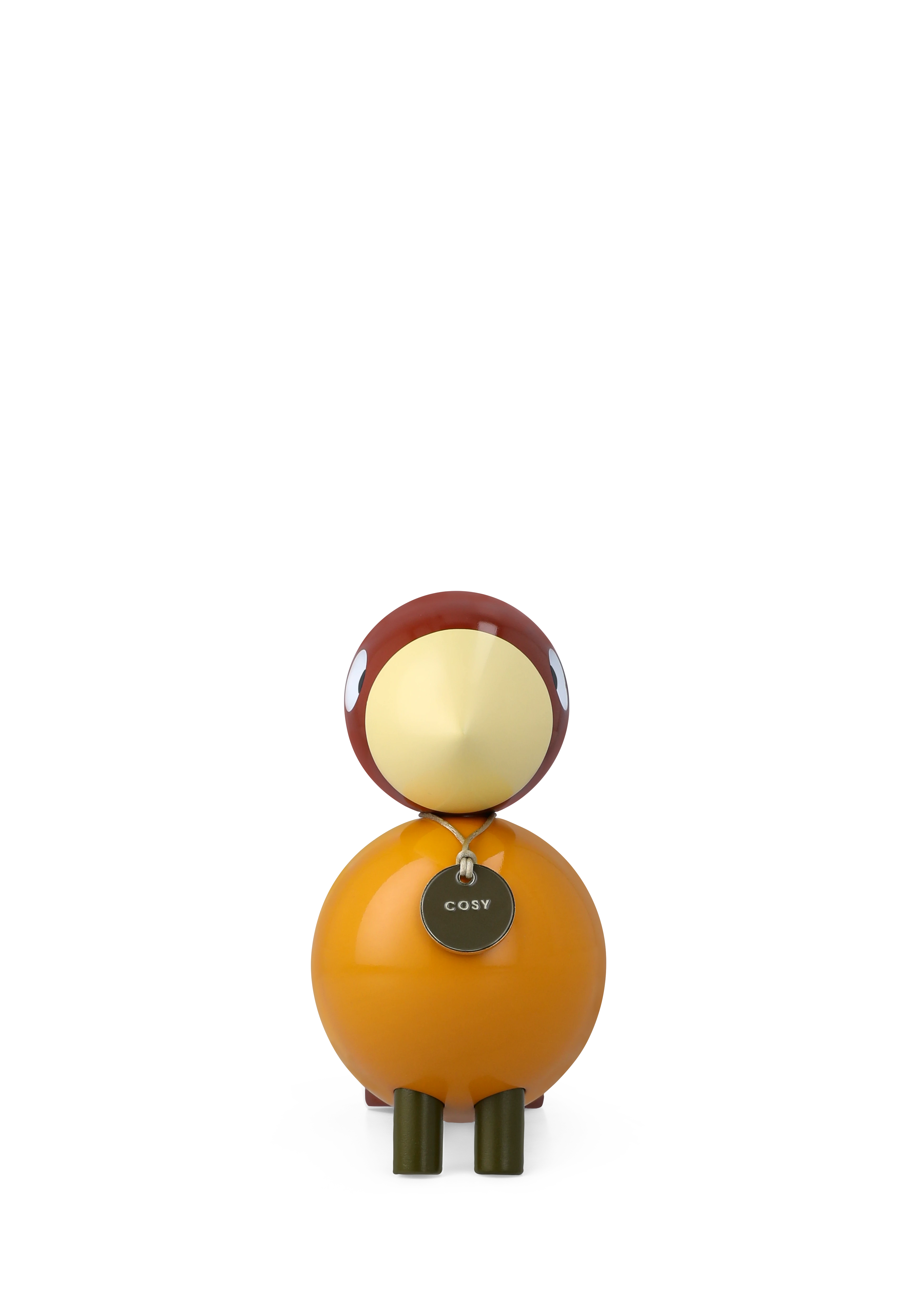 Cosy Story Bird H15.5 cm from Kay Bojesen in Orange color, made of Wood