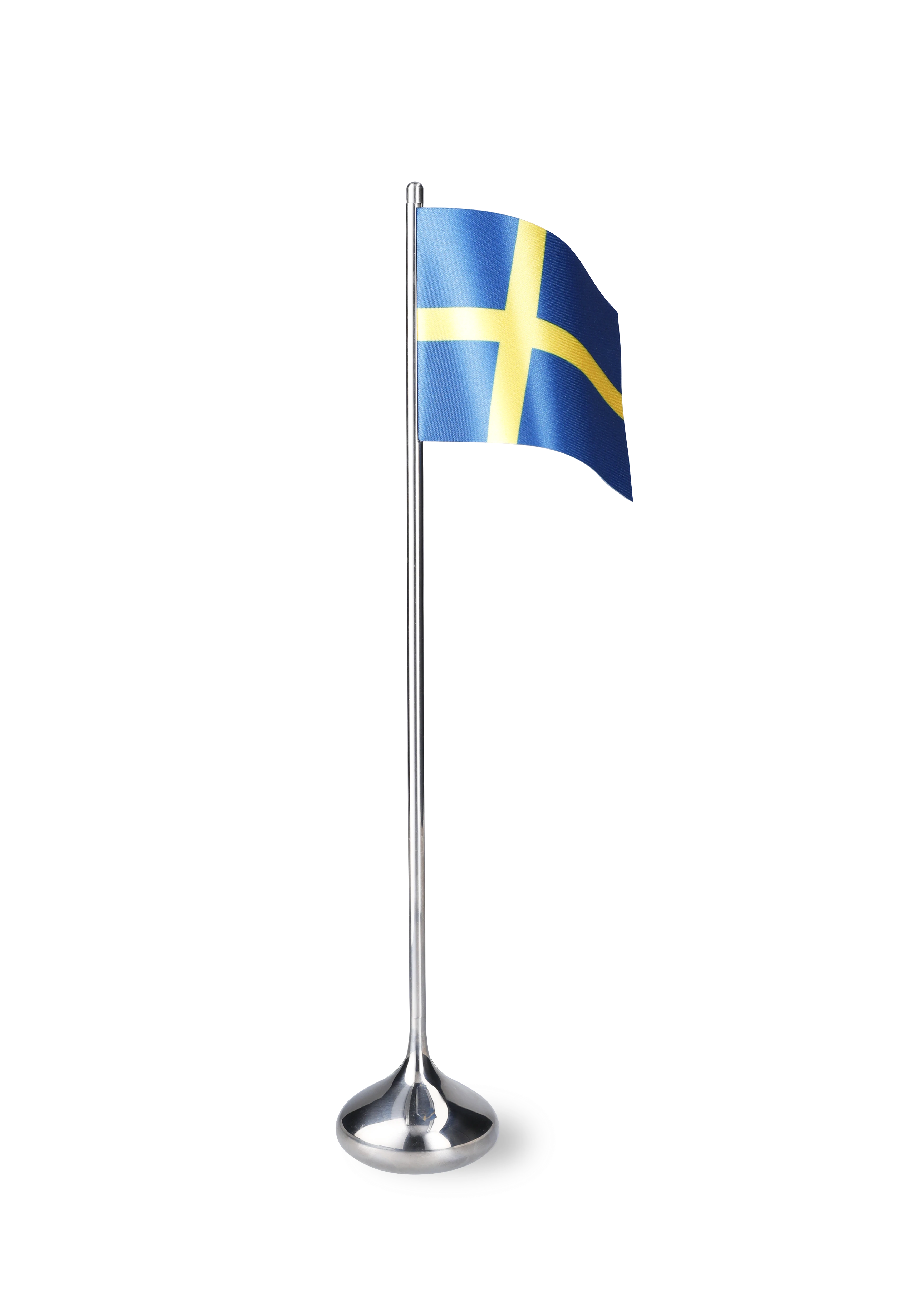 Bordflagg svensk H35 cm fra Rosendahl i fargen Sølvfarget, laget av Metall