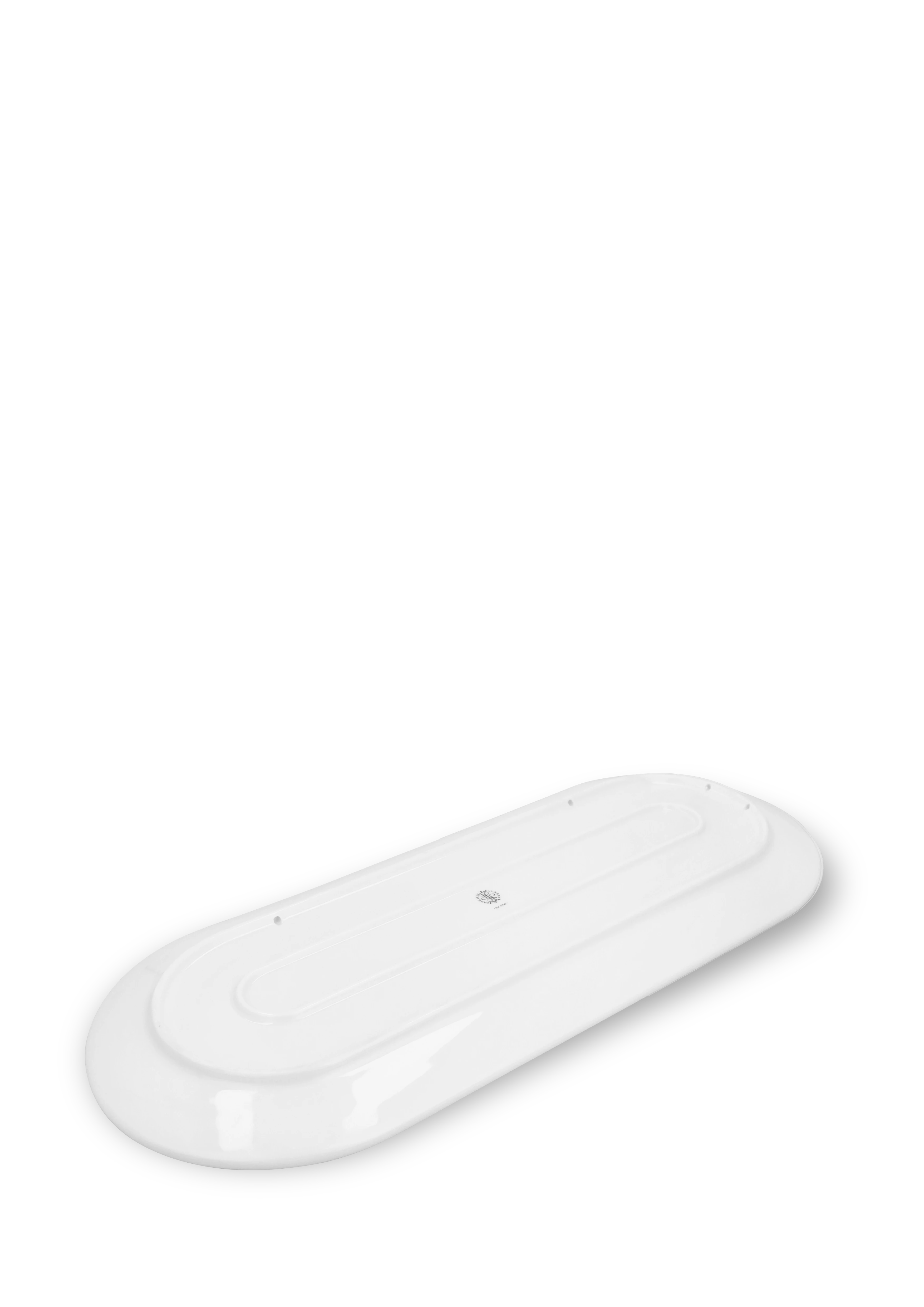 Oval serveringsfat 48x20 cm från Lyngby Porcelæn i färgen Vit, tillverkad av Keramik