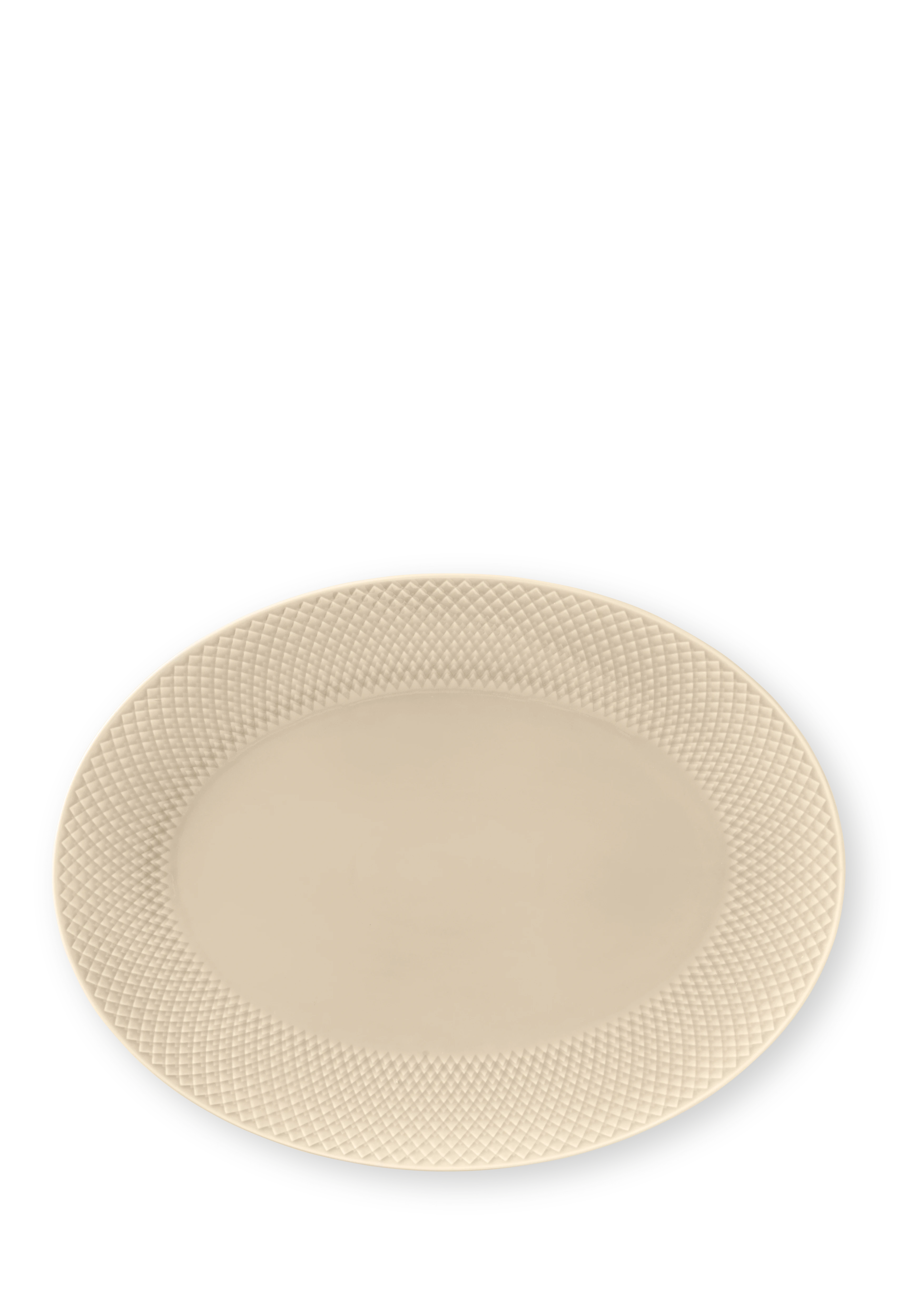 Ovalt serveringsfad 35x26.5 cm fra Lyngby Porcelæn i farven Marble, lavet af Keramik