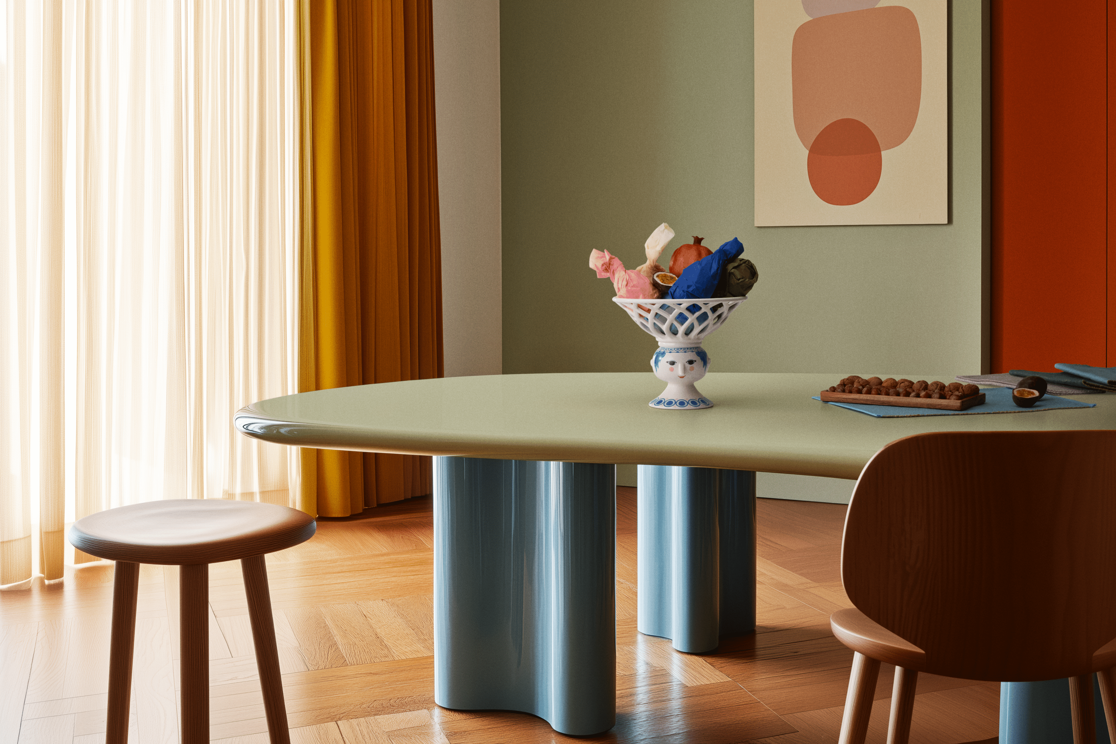 Bjørn Wiinblad Fruit Bowl Ø25 cm in Blue from Dora