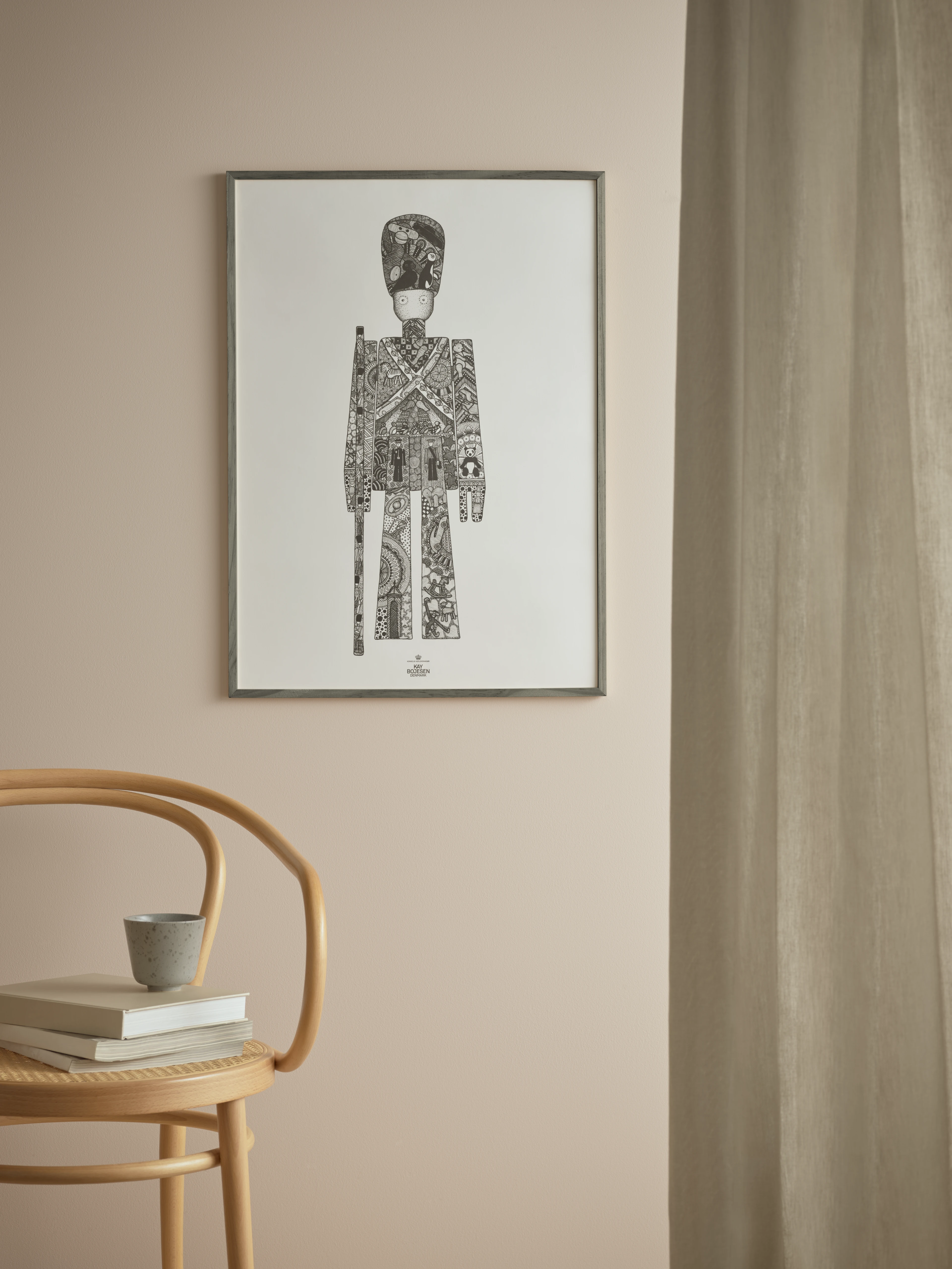 Guardsman poster 50x70 cm from Kay Bojesen in Black/White color, made of Paper