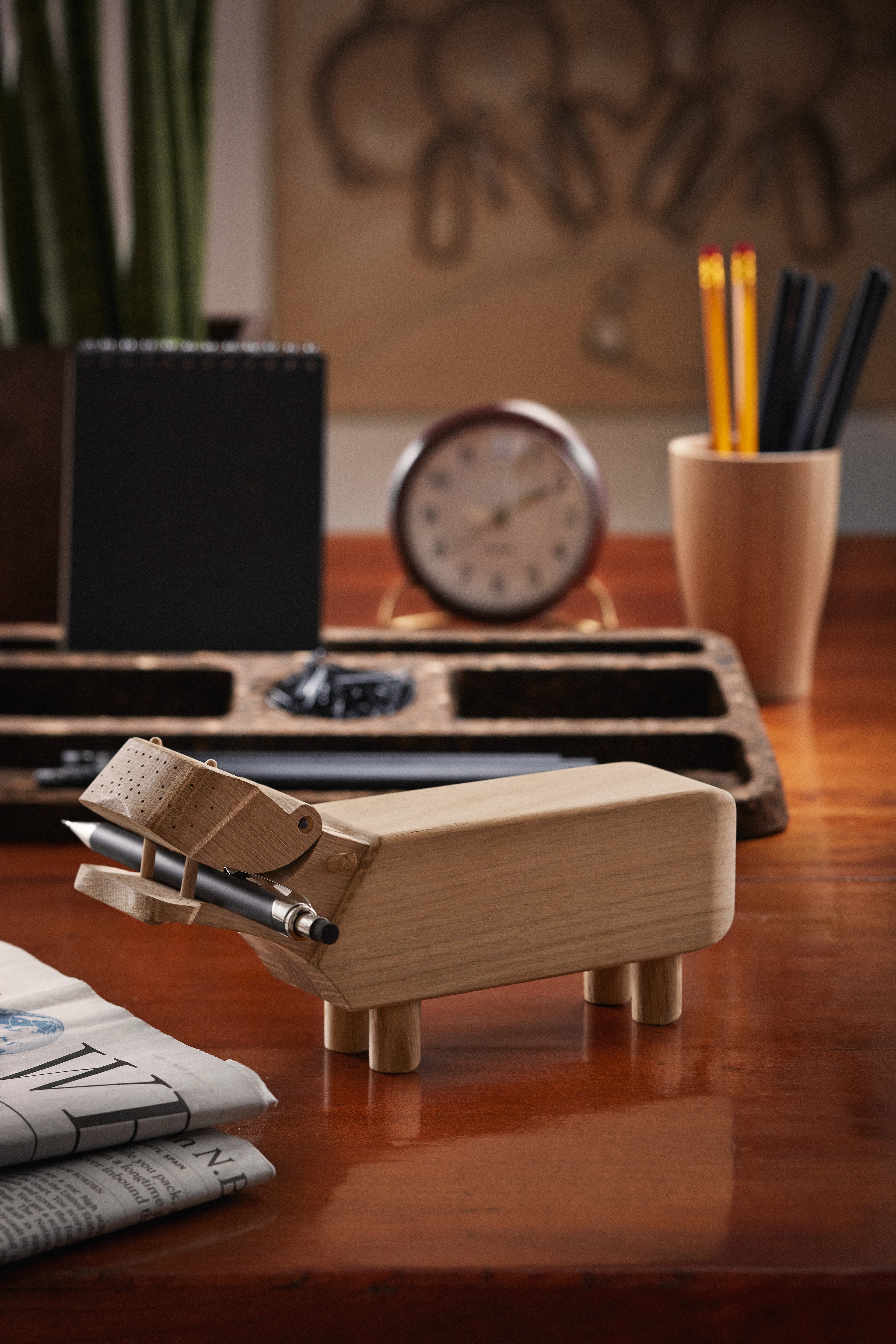 Hippo H9 cm from Kay Bojesen in Oak color, made of Wood