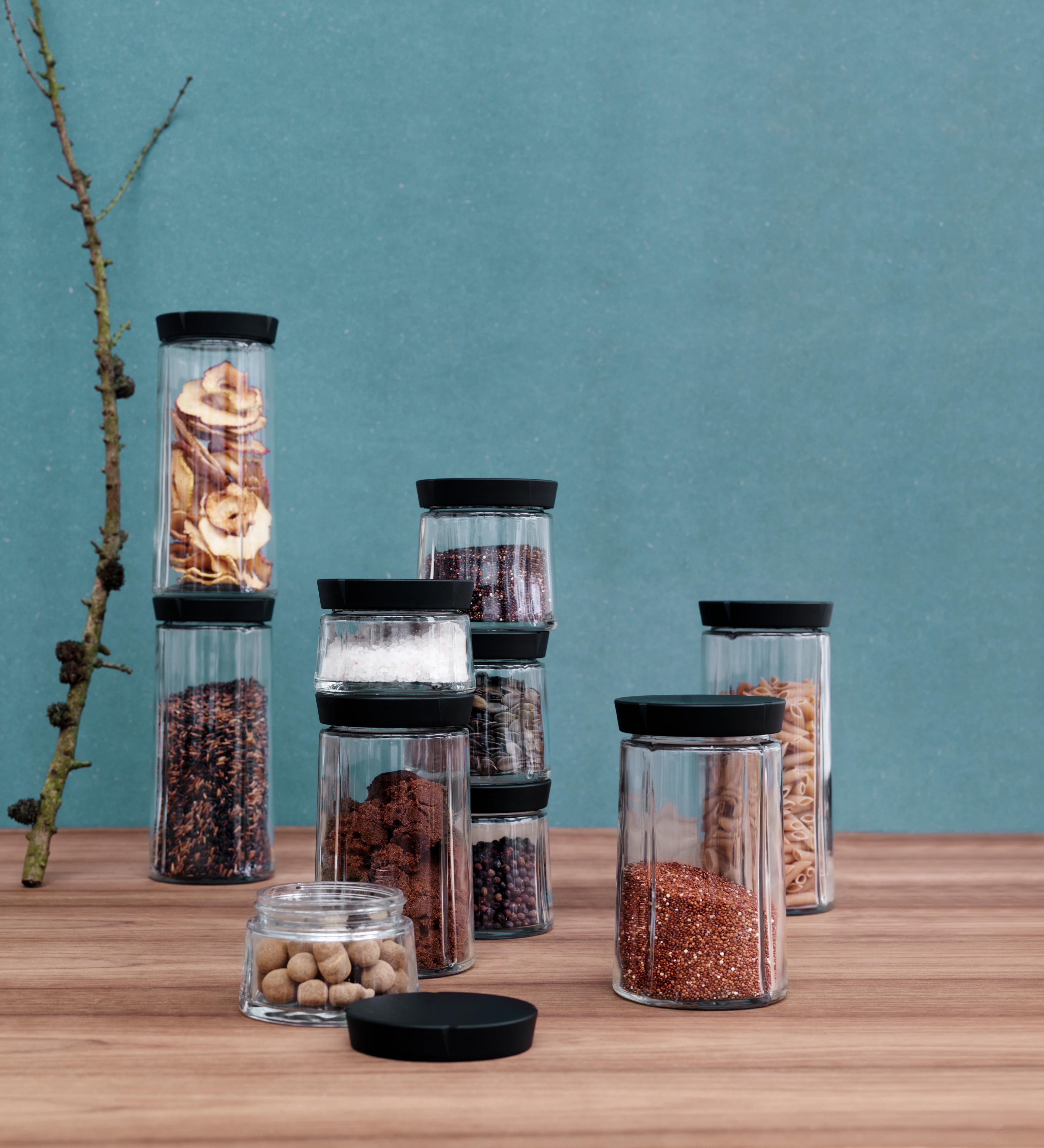 Oppbevaringsglass 25 cl fra Rosendahl i fargen Sort, laget av Glass