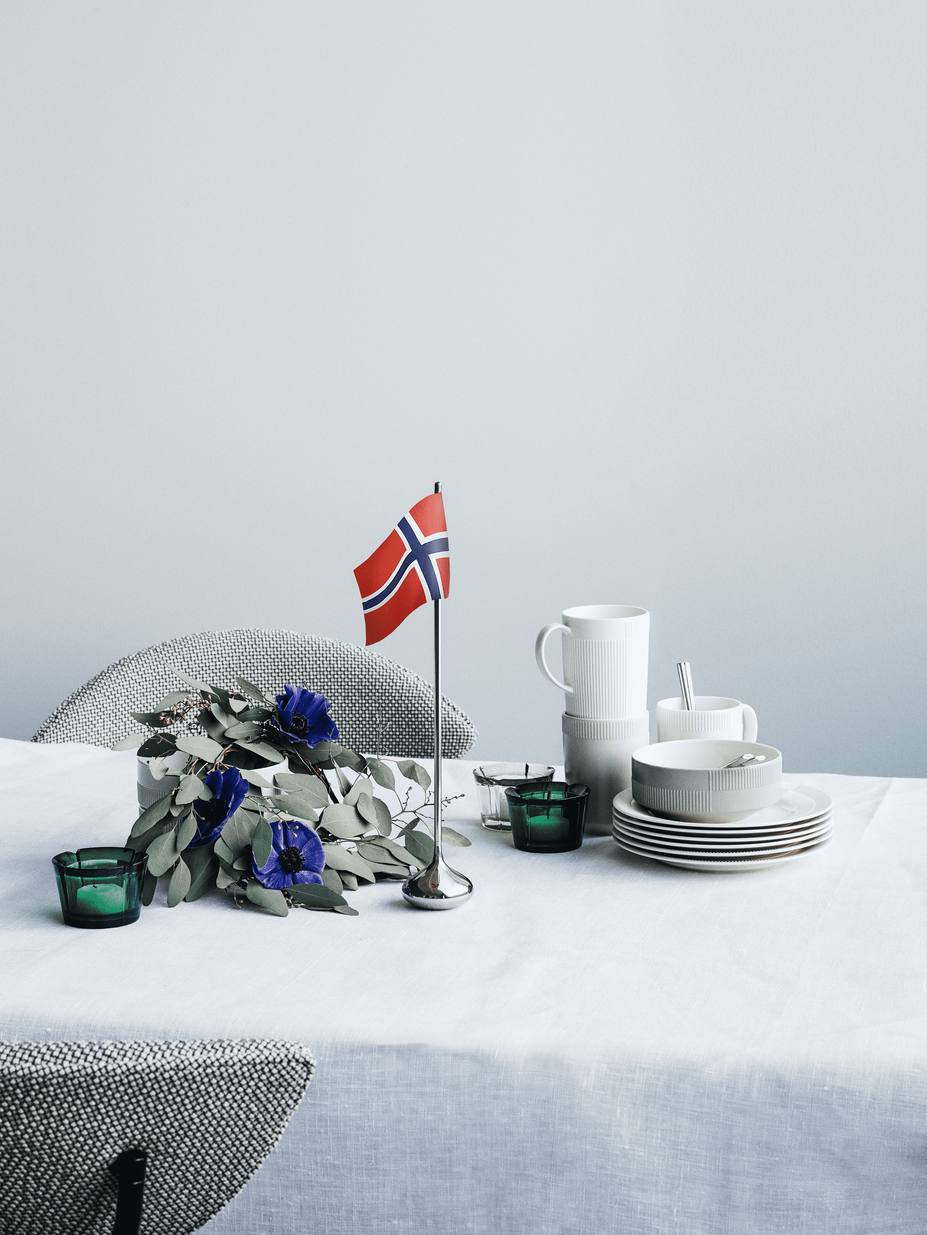 Tischflagge norwegisch H35 cm