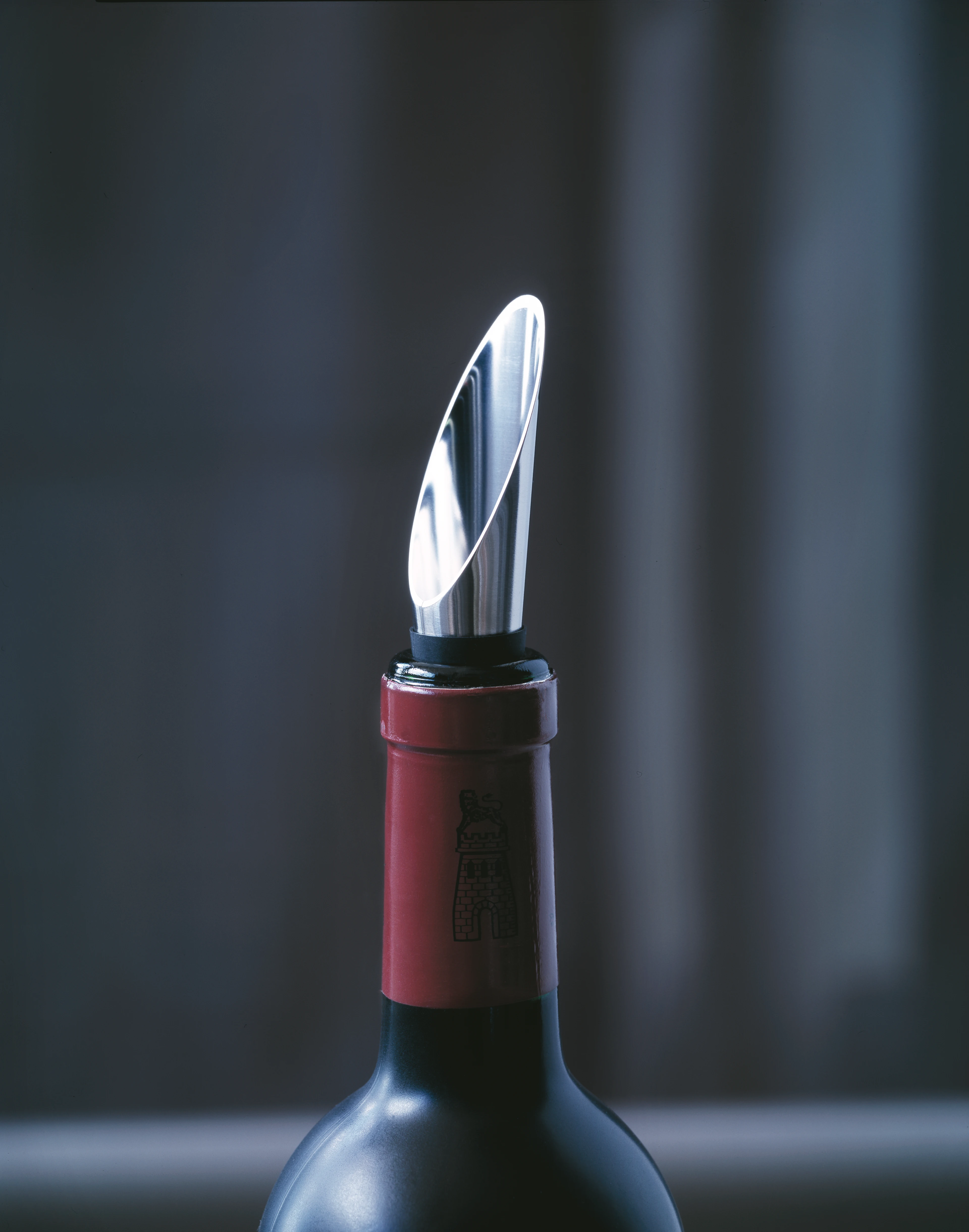 Wine Pourer H8 cm from Rosendahl in Black/Steel color, made of Metal