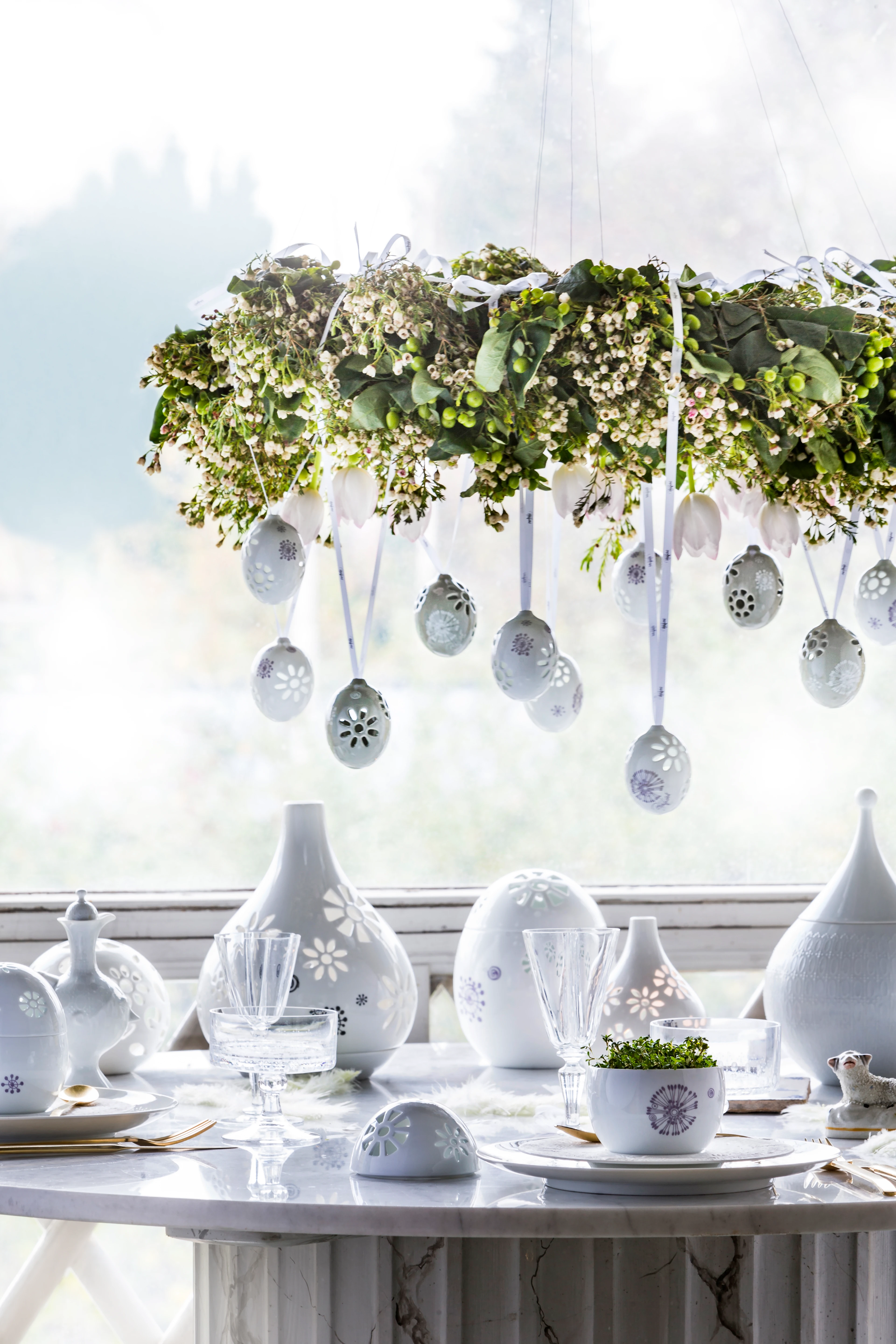 Hanger H6.6 cm 2 pcs. from Rosendahl in White color, made of Ceramics