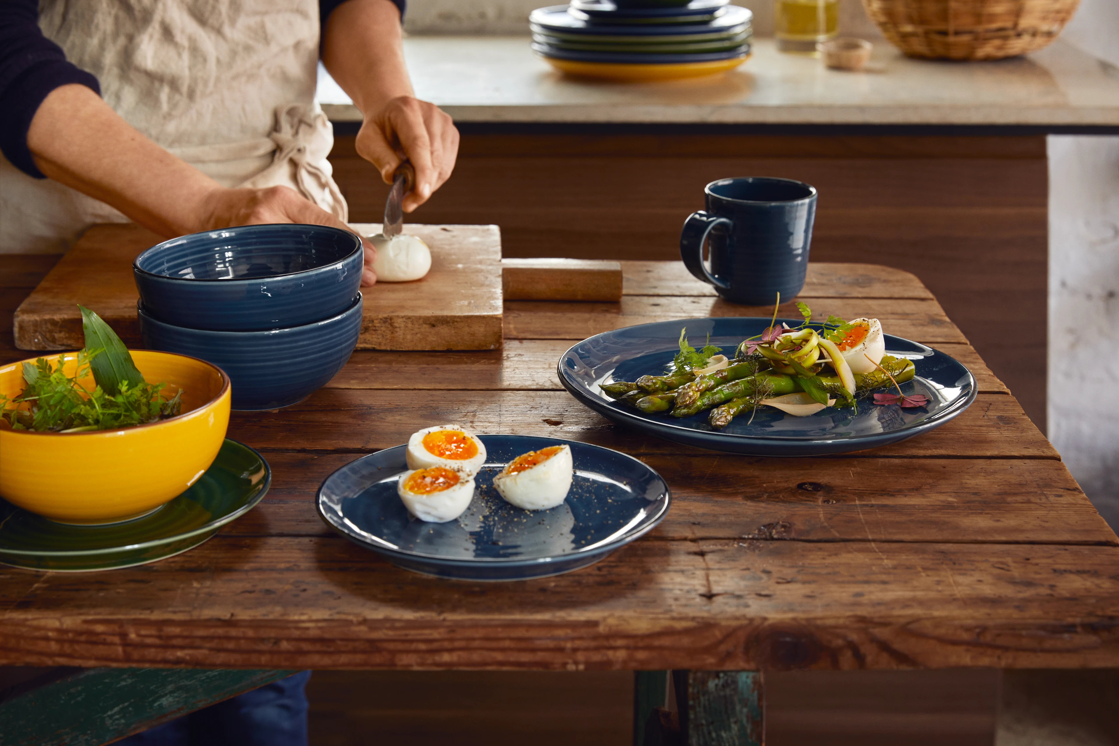 Schale Ø15 cm von Kähler in der Farbe Saffron yellow, hergestellt aus Keramik