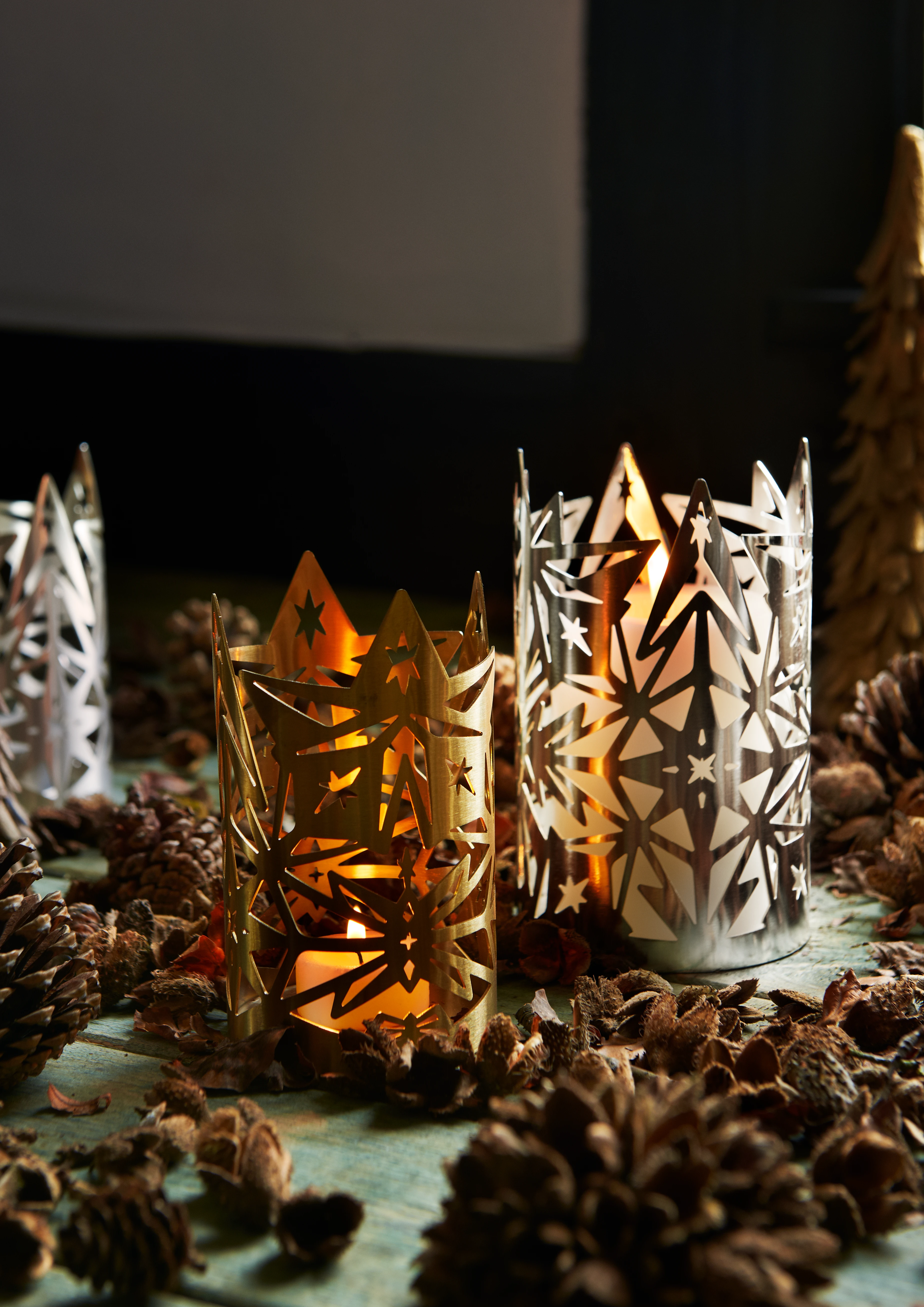 Candle Holder Ø9.5 cm from Rosendahl in Gold Plated color, made of Metal