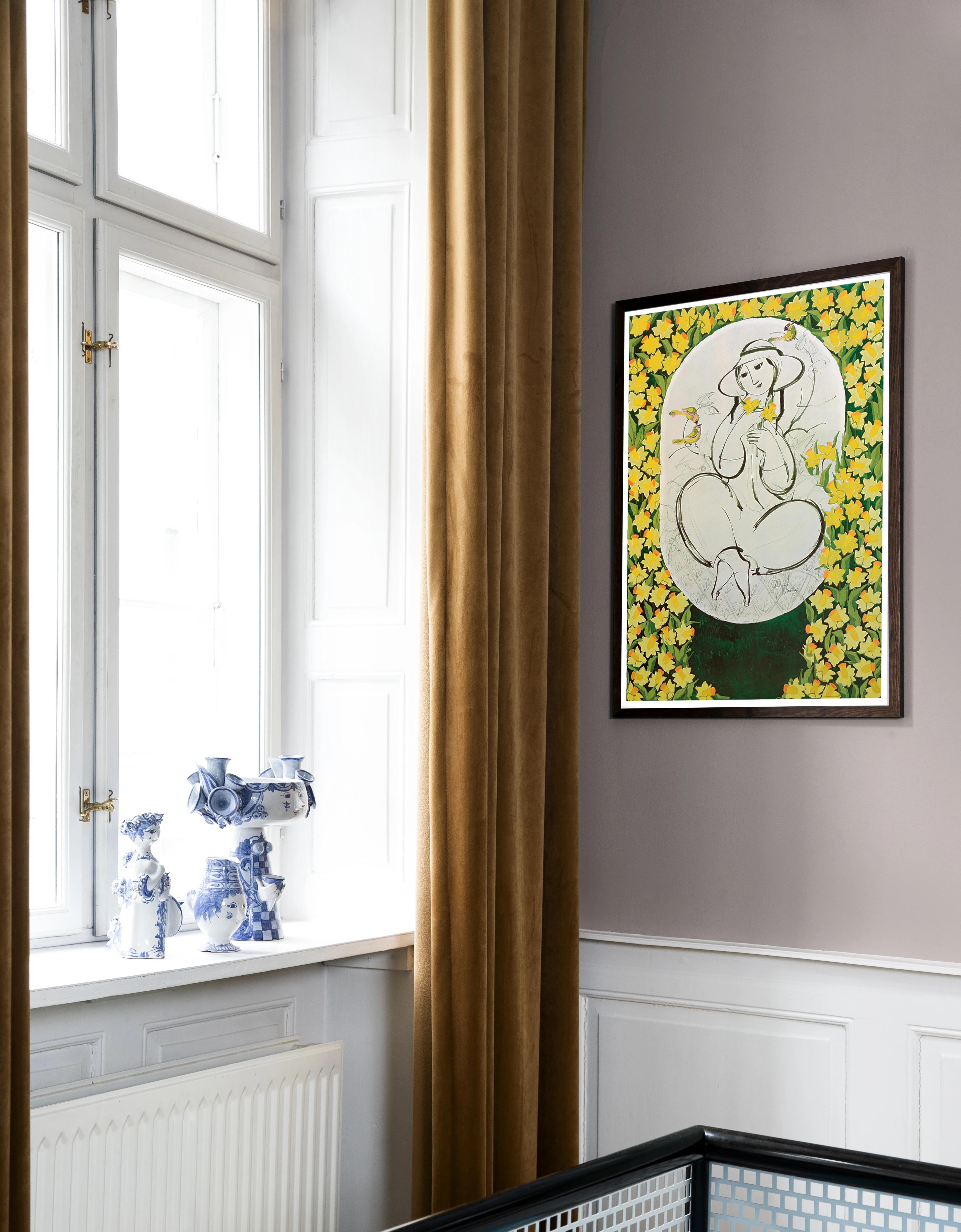 Bjørn Wiinblad Spring Sensations, 50x70 cm in Multi