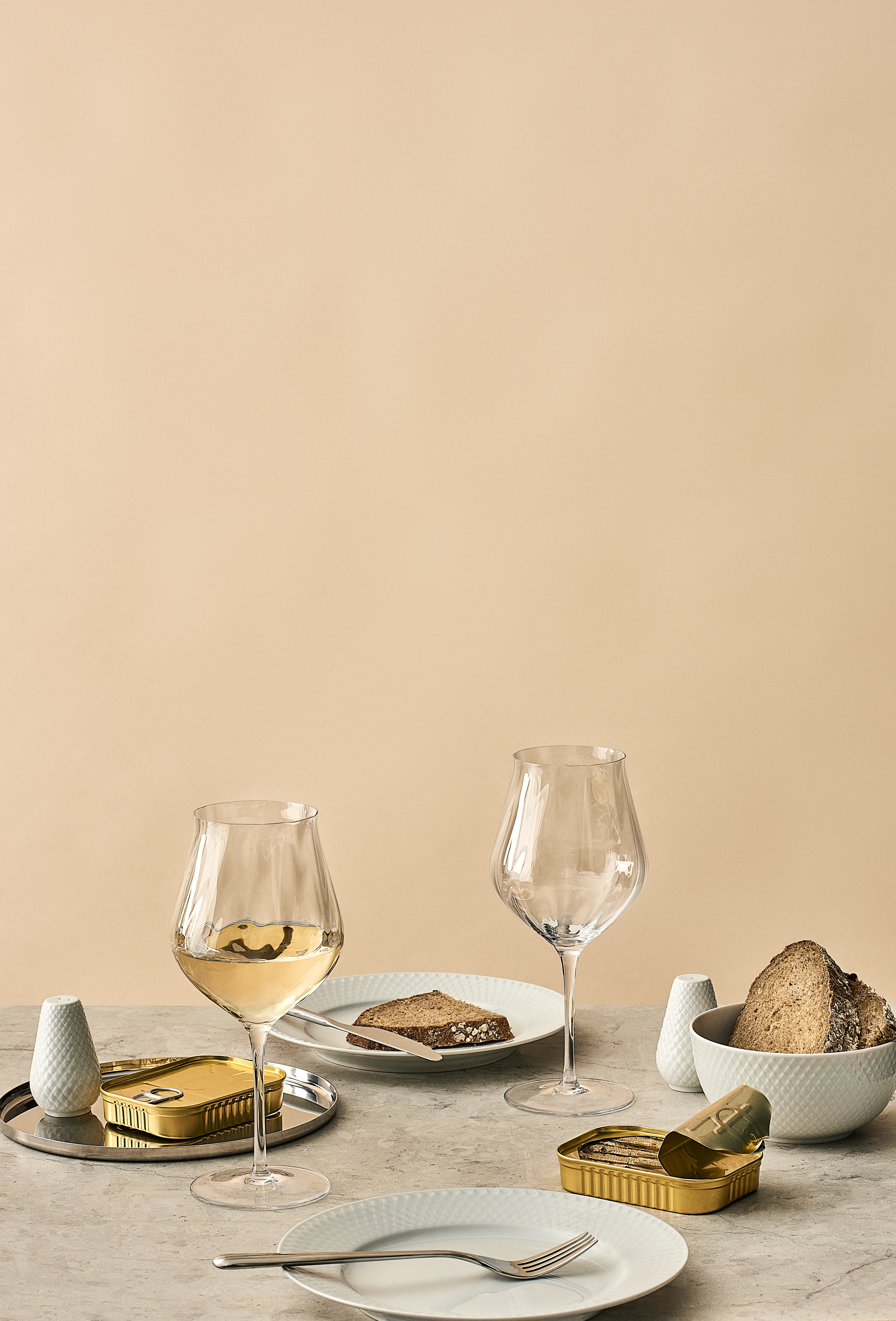 Hvidvinsglas 52 cl 6 stk. fra Holmegaard i farven Klar, lavet af Glas