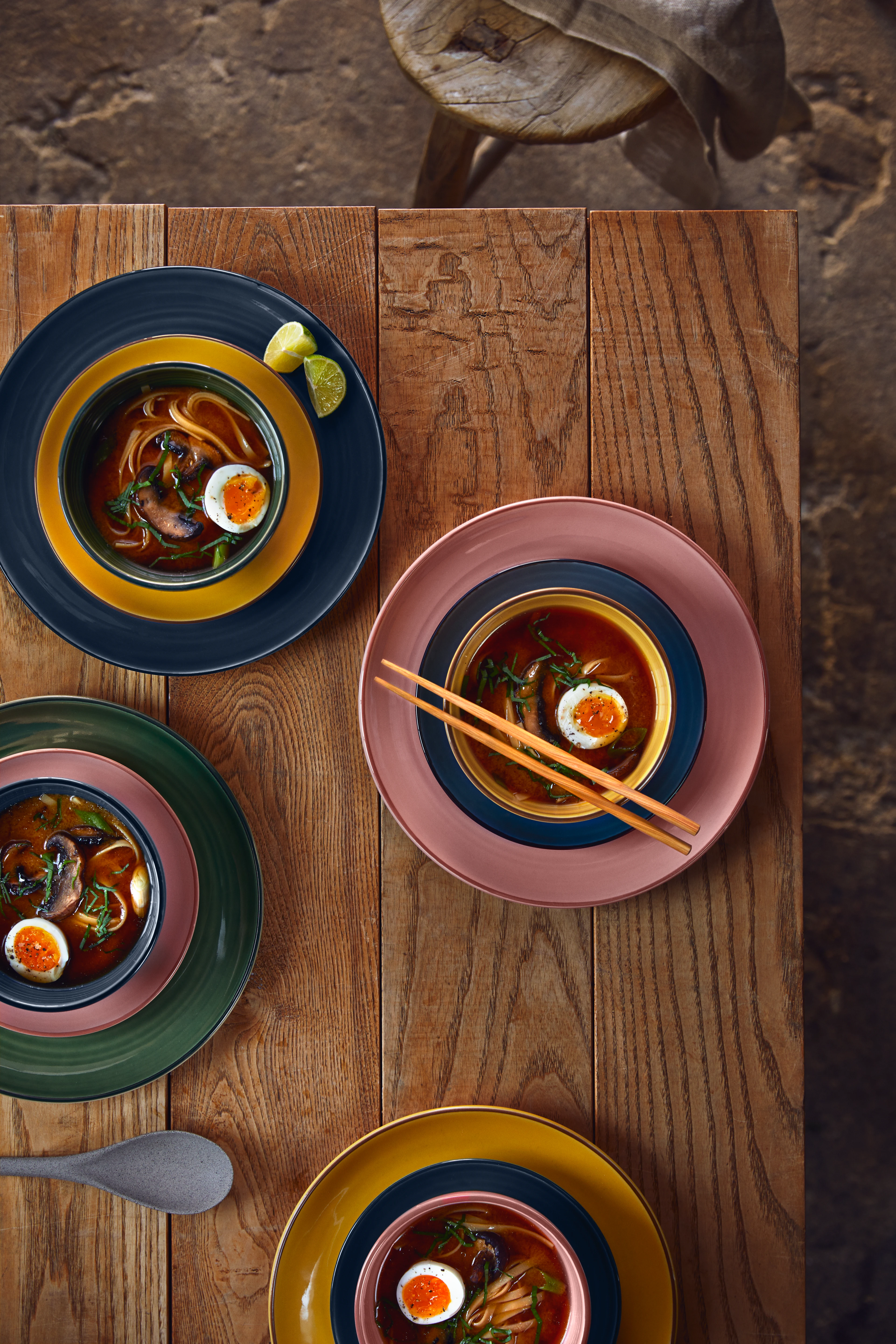 Plate Ø19 cm from Kähler  in Apple rose color, made of Ceramics