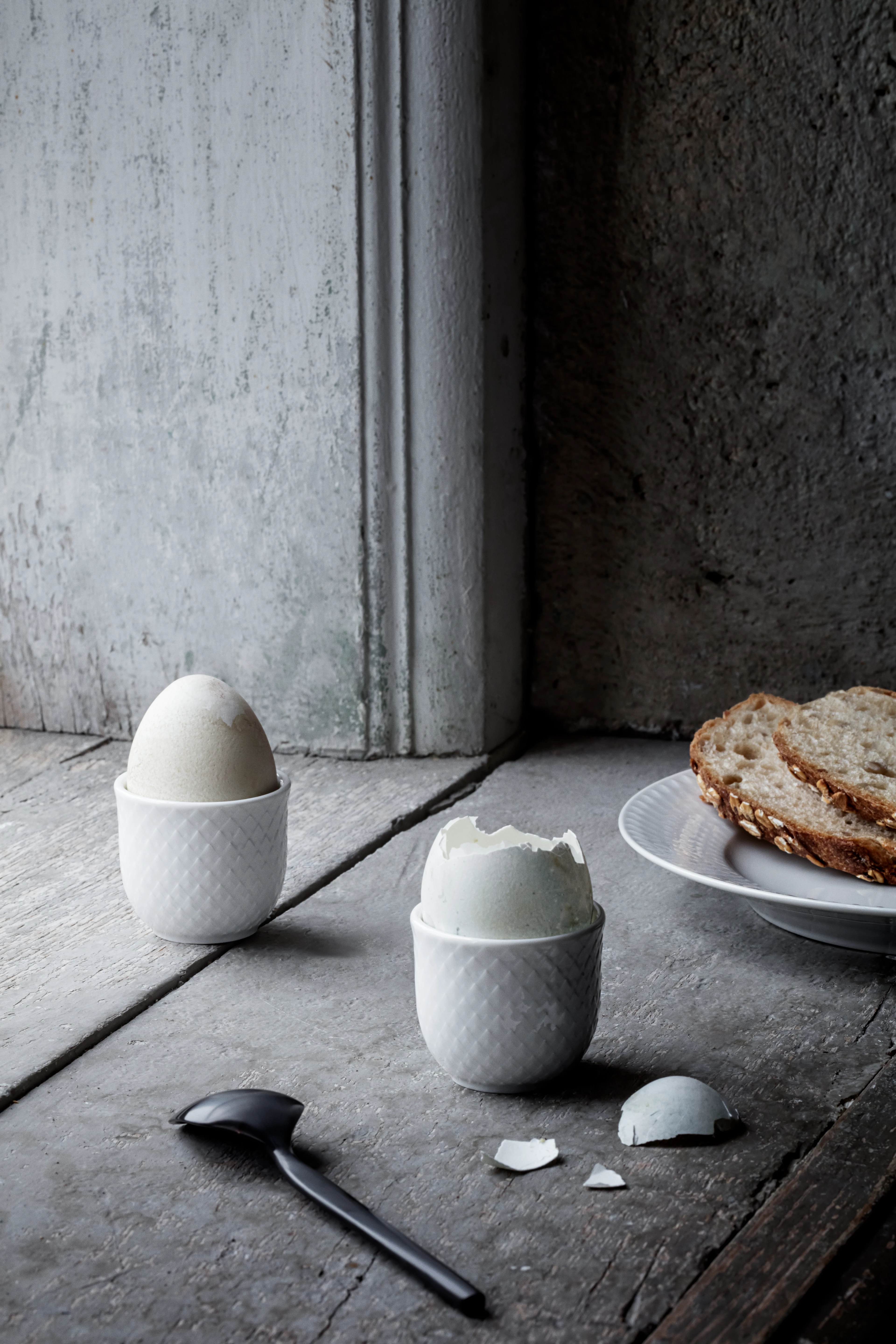Lyngby Porcelæn Eierbecher Ø5 cm 2 Stck. in Weiss