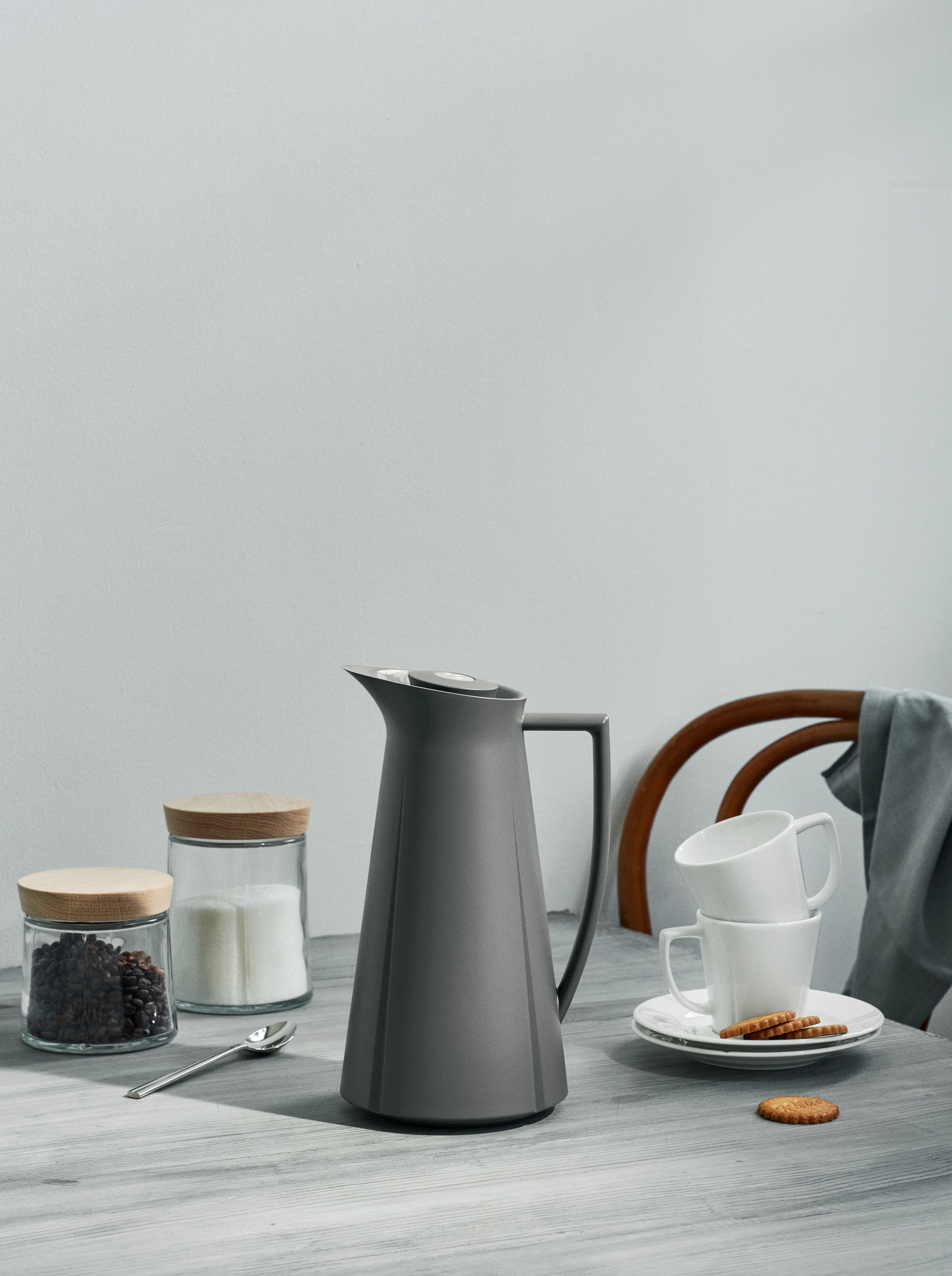 Termokande 1,0 l fra Rosendahl i farven Lys grå, lavet af Plastik