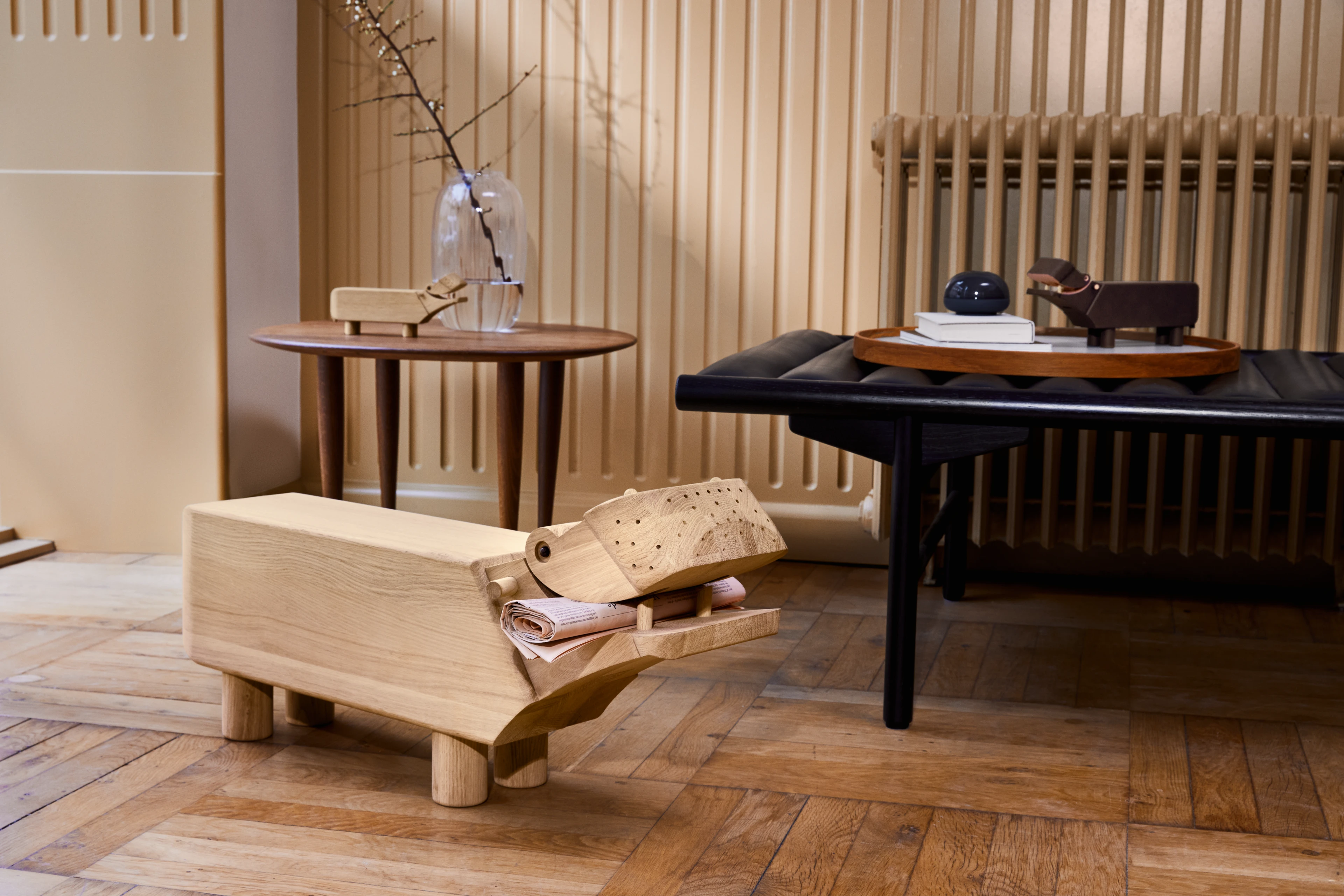 Flodhest XXL fra Kay Bojesen i farven Eg, lavet af Træ