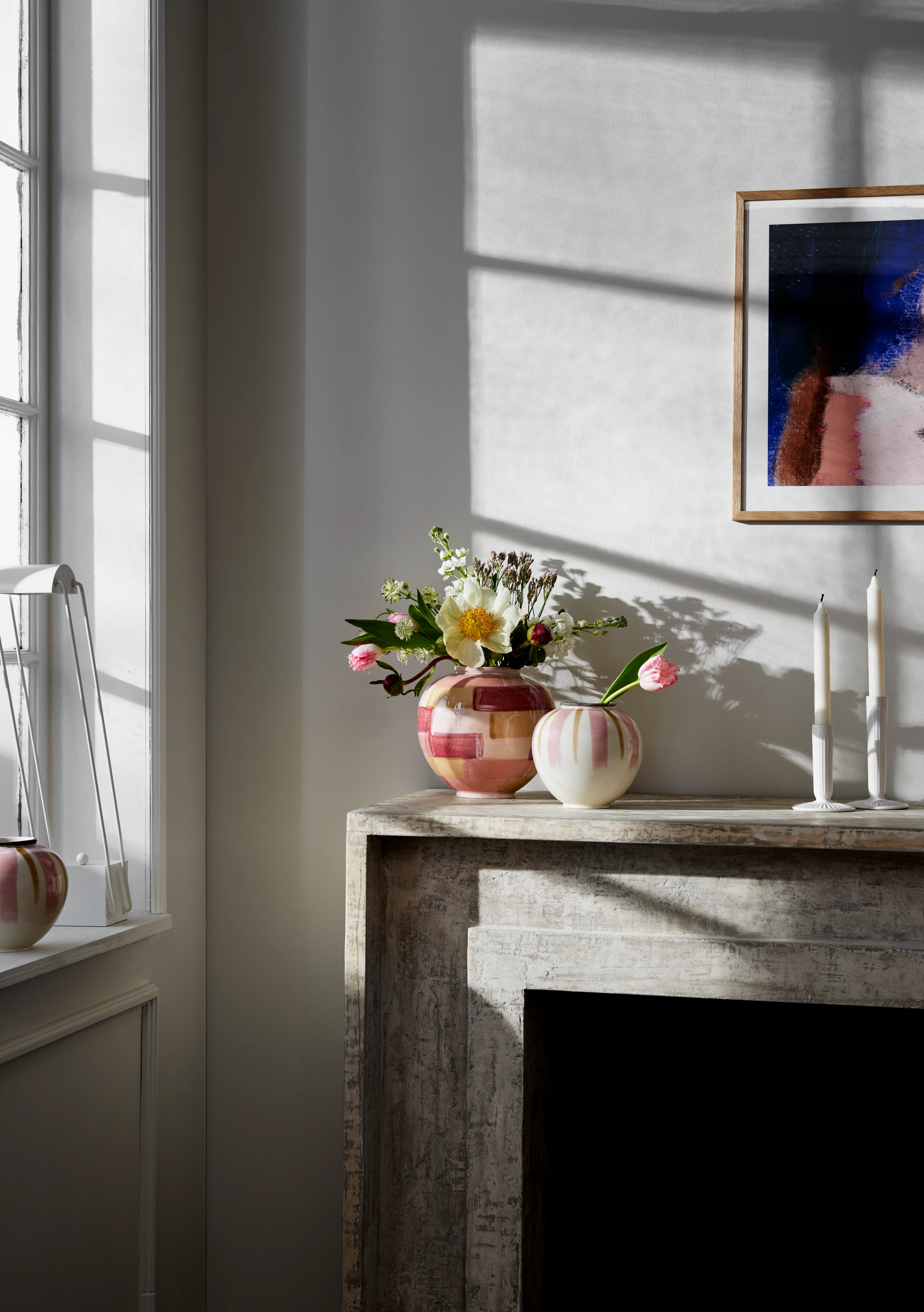 Vase H20 cm from Kähler  in Rose/Brown color, made of Ceramics