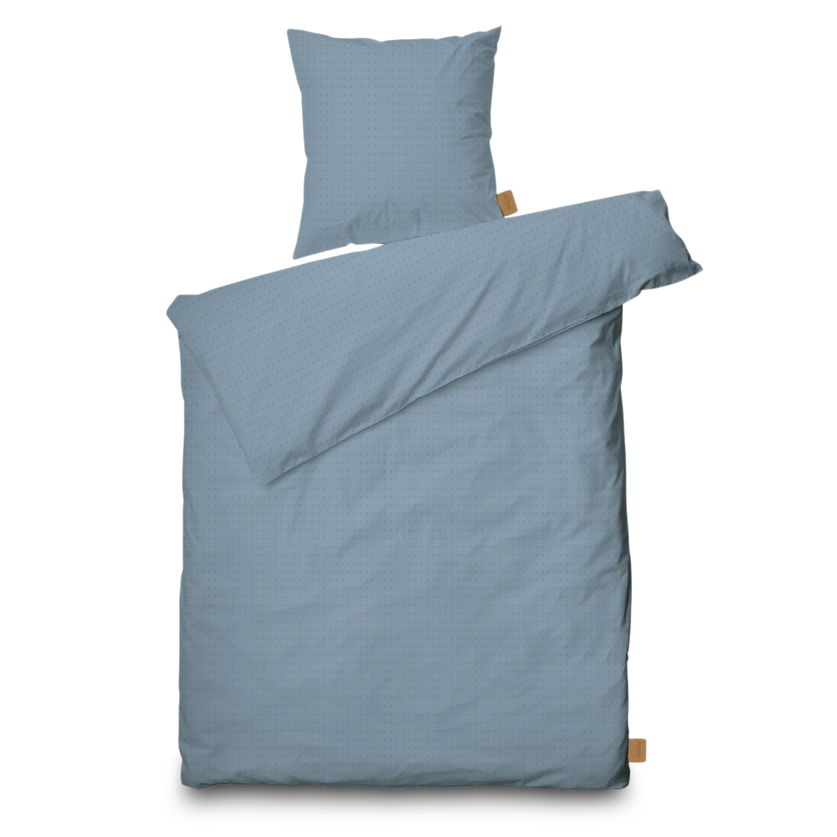 Påslakanset 140x220 cm från JUNA i färgen Dimblå, tillverkad av Bomull