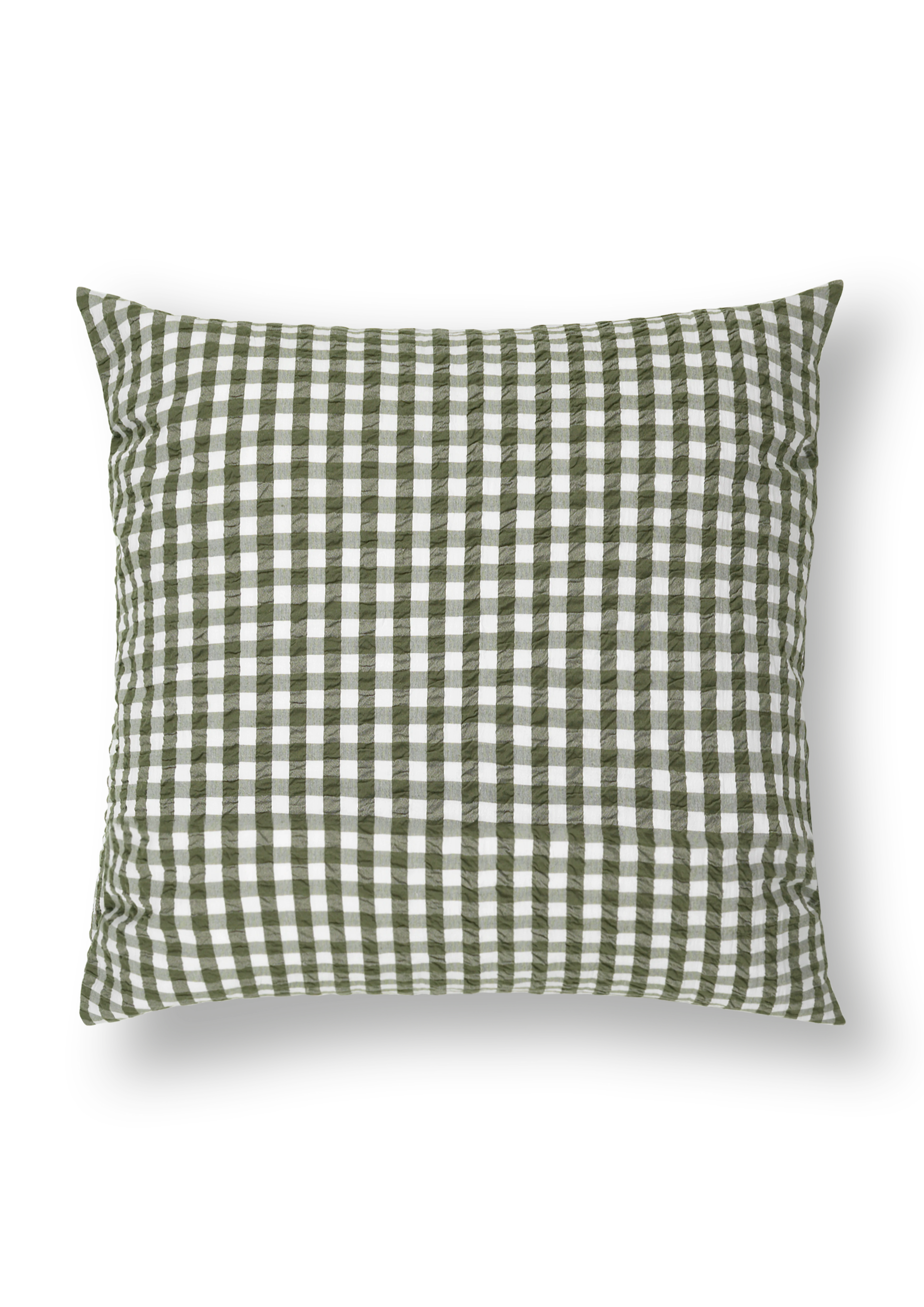 Kissenbezug 63x60 cm von JUNA in der Farbe Grün/Weiss, hergestellt aus Baumwolle