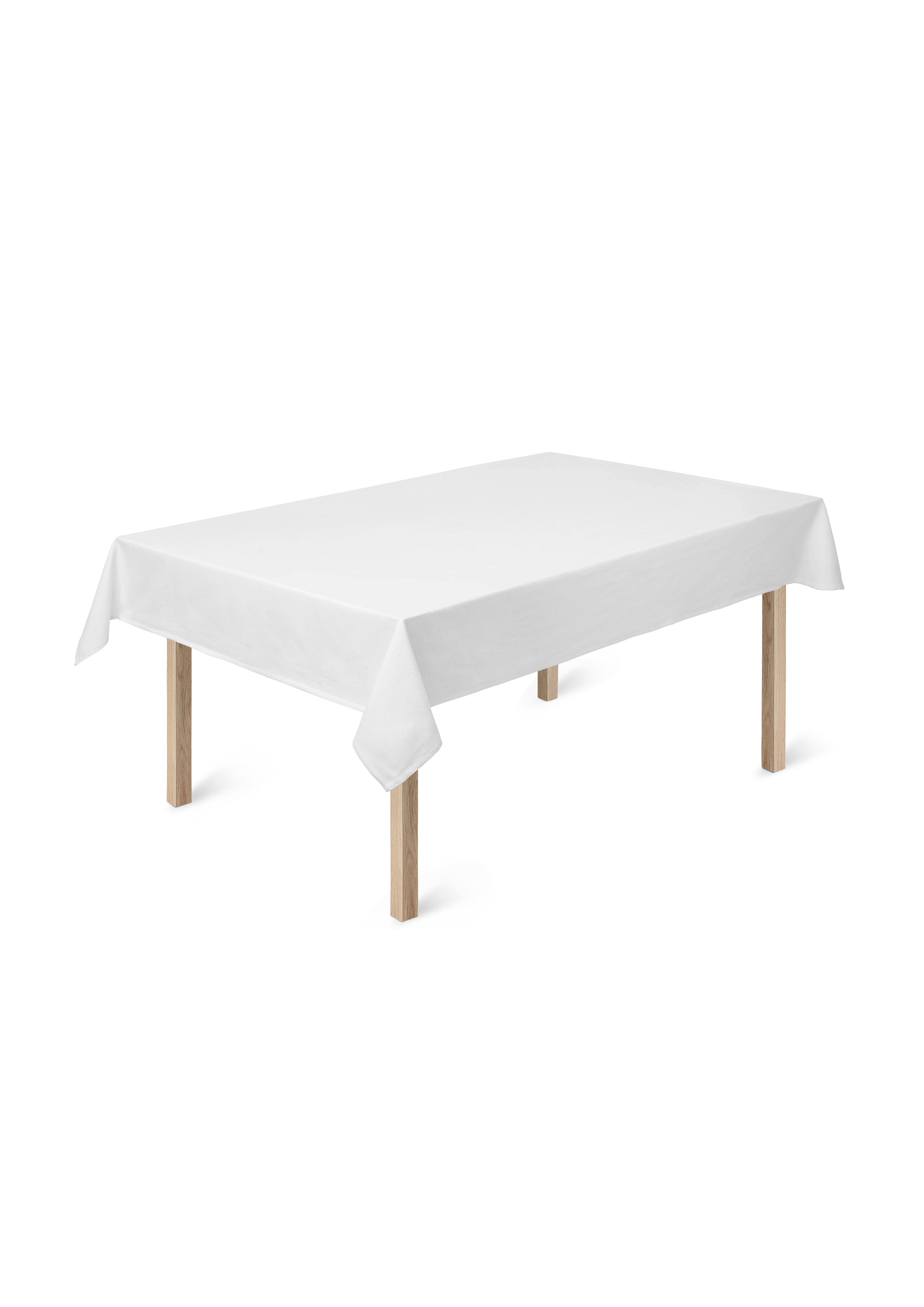 Damast-Tischdecke 150x300 cm von JUNA in der Farbe Weiss, hergestellt aus Baumwolle