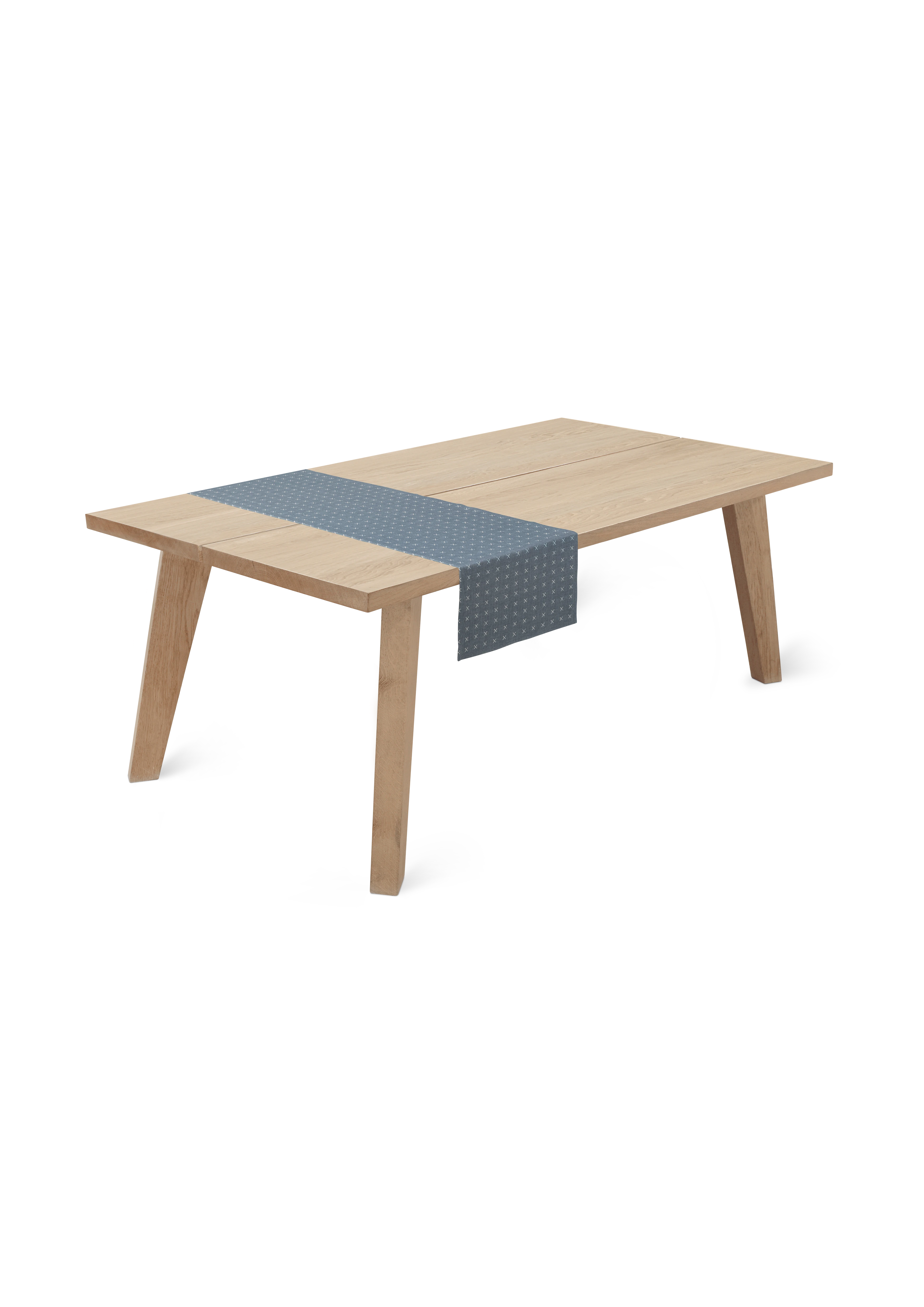 Runner 45x150 cm fra JUNA i farven Blå, lavet af Bomuld